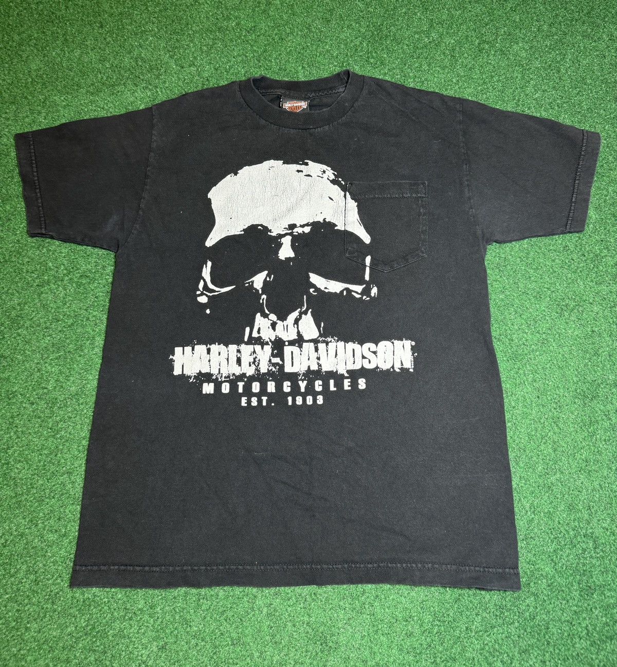Harley Davidson Y2K Harley Skull COD Ghost Style Biker Grunge T Shirt Size US M / EU 48-50 / 2 - 1 Thumbnail