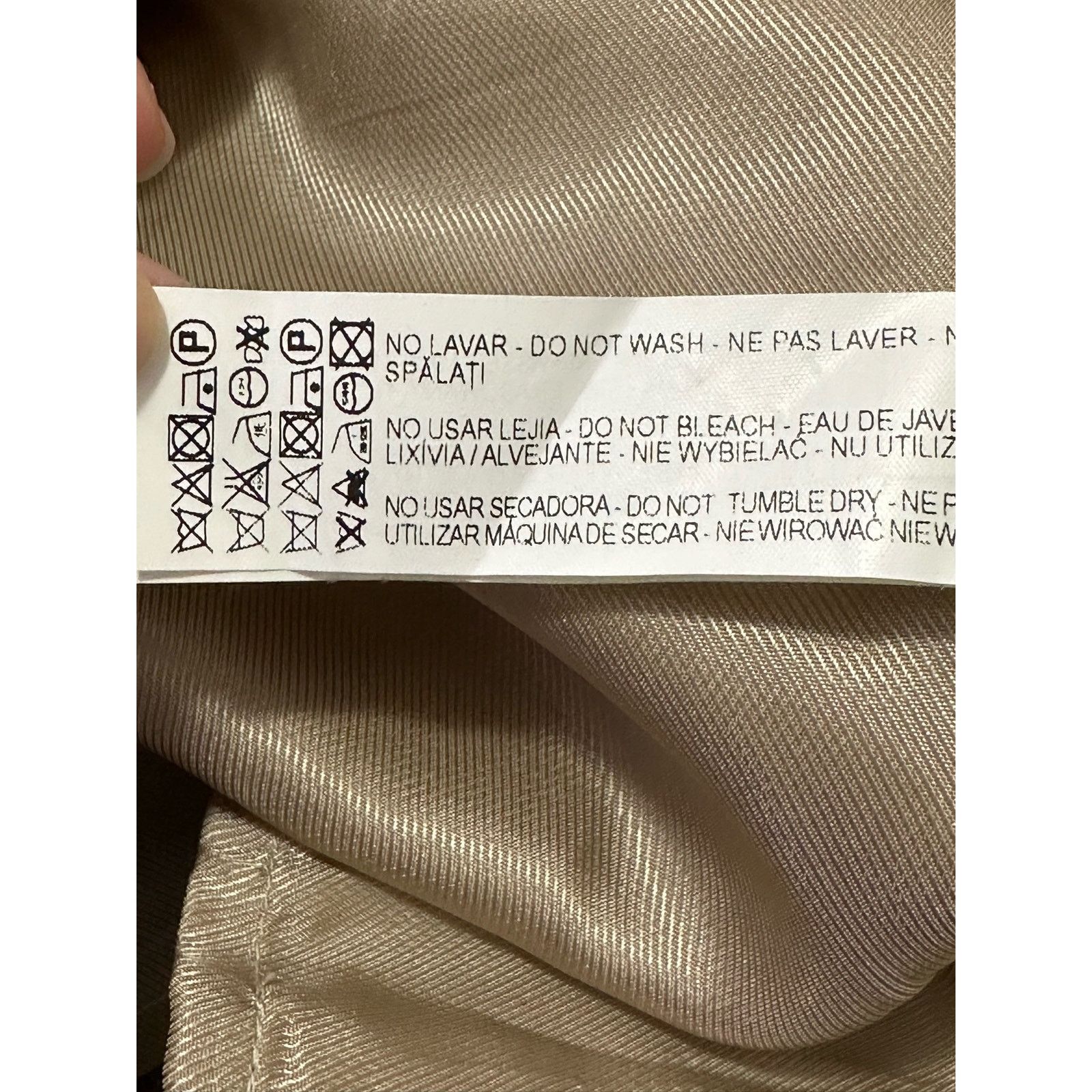 Zara Zara Basic yellow tan burlap lined mini skirt size Large Size 32" / US 10 / IT 46 - 6 Thumbnail