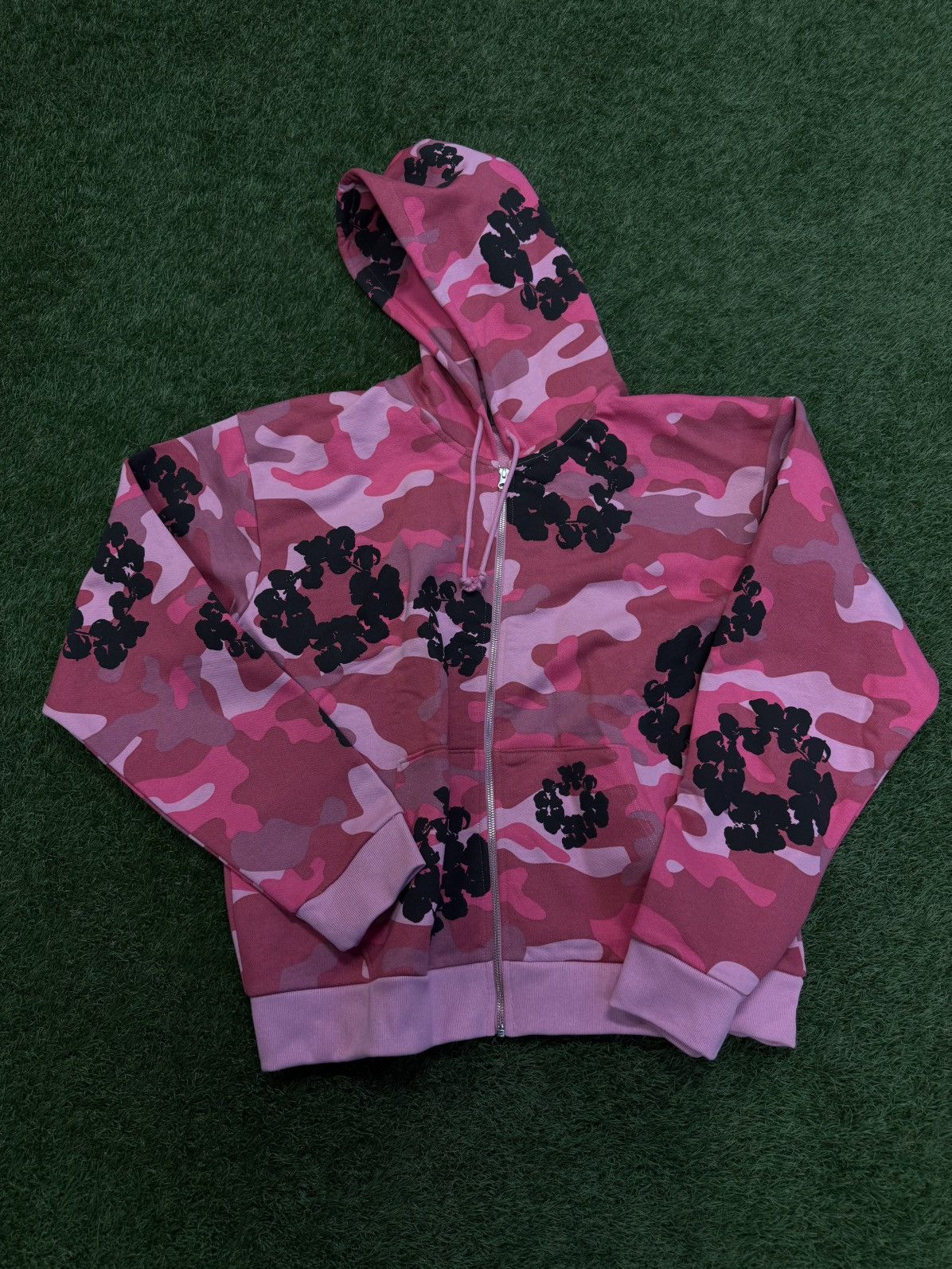 Denim Tears Camo Cotton Wreath Hoodie Pink Size XXL NEW