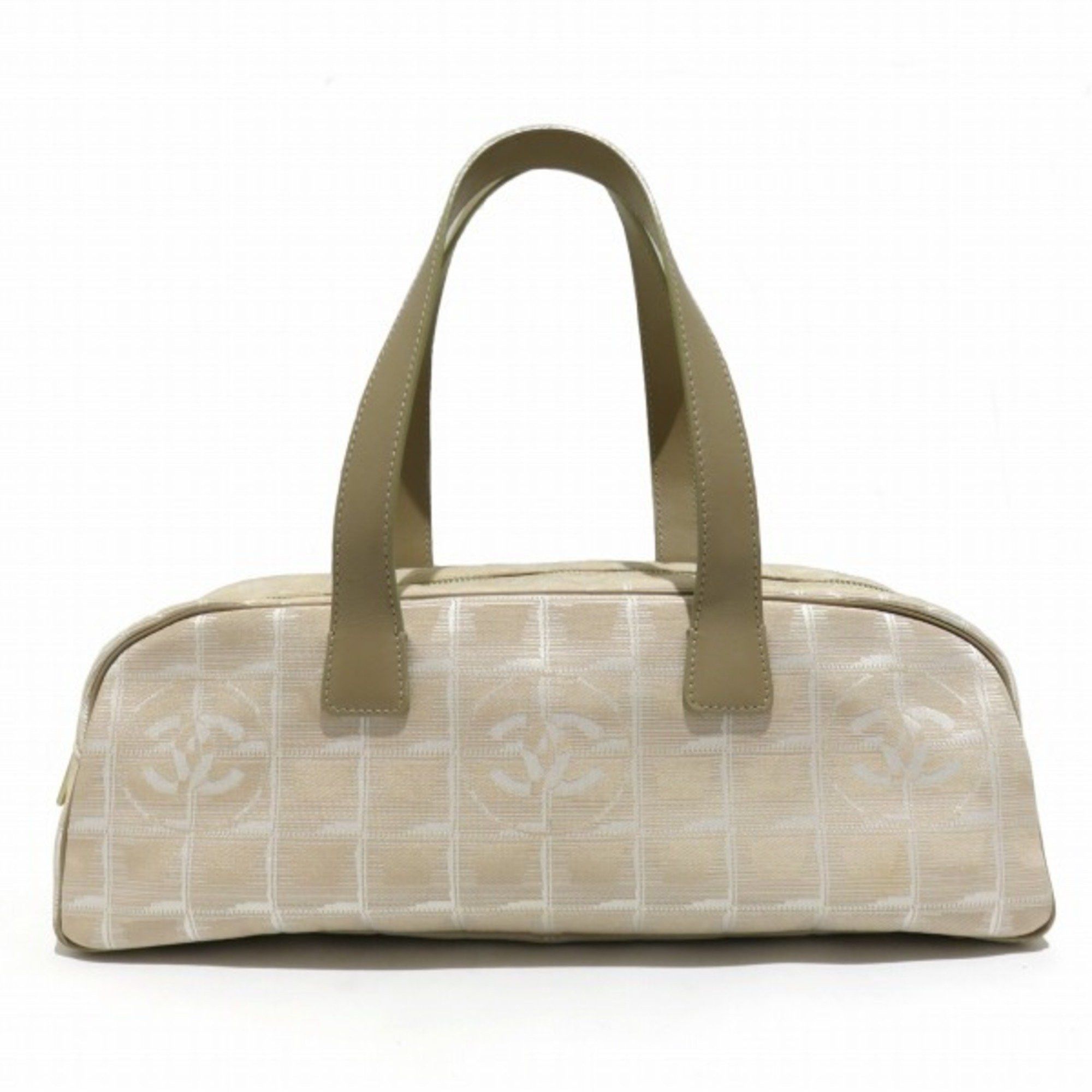 image of Chanel New Travel Line Mini Boston Bag Handbag Ladies in Beige, Women's