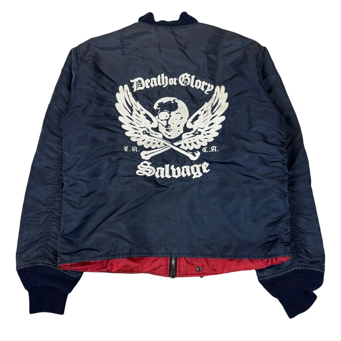 Salvage Salvage MA-1 Bomber Jacket Death or Glory Men's Medium y2k Size US M / EU 48-50 / 2 - 1 Thumbnail