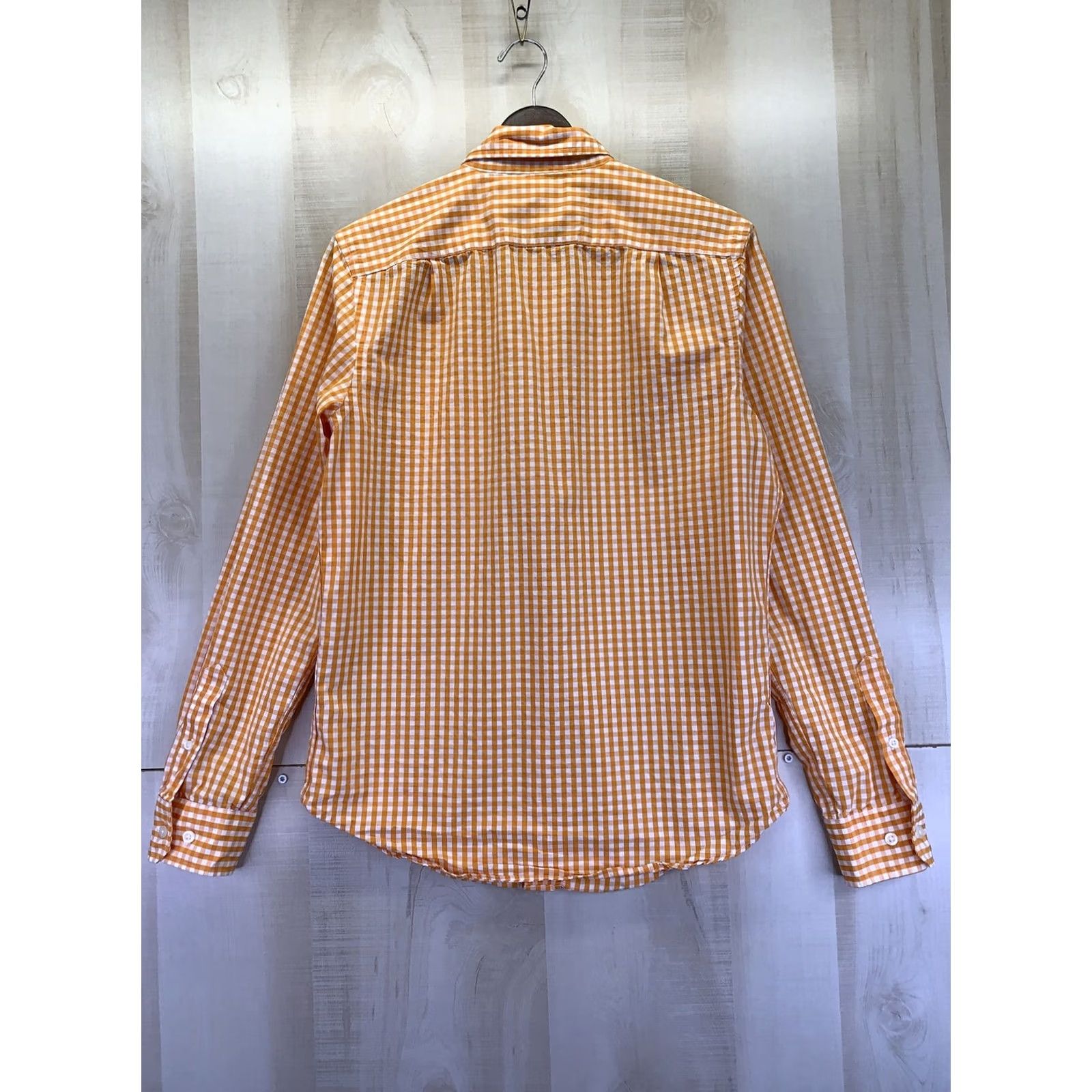 Nautica Nautica Button-Down Shirt Mens XS Classic Fit Organ Gingham Plaid Check Orange Cotton Logo Embroidered Button-Up.Nautica Size US XS / EU 42 / 0 - 7 Thumbnail