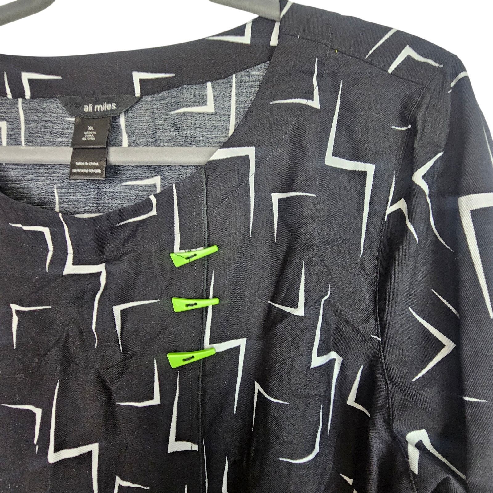 Miles New York Ali Miles Women Geometric Tunic XL Artsy Corporate Chic Size XL / US 12-14 / IT 48-50 - 2 Thumbnail