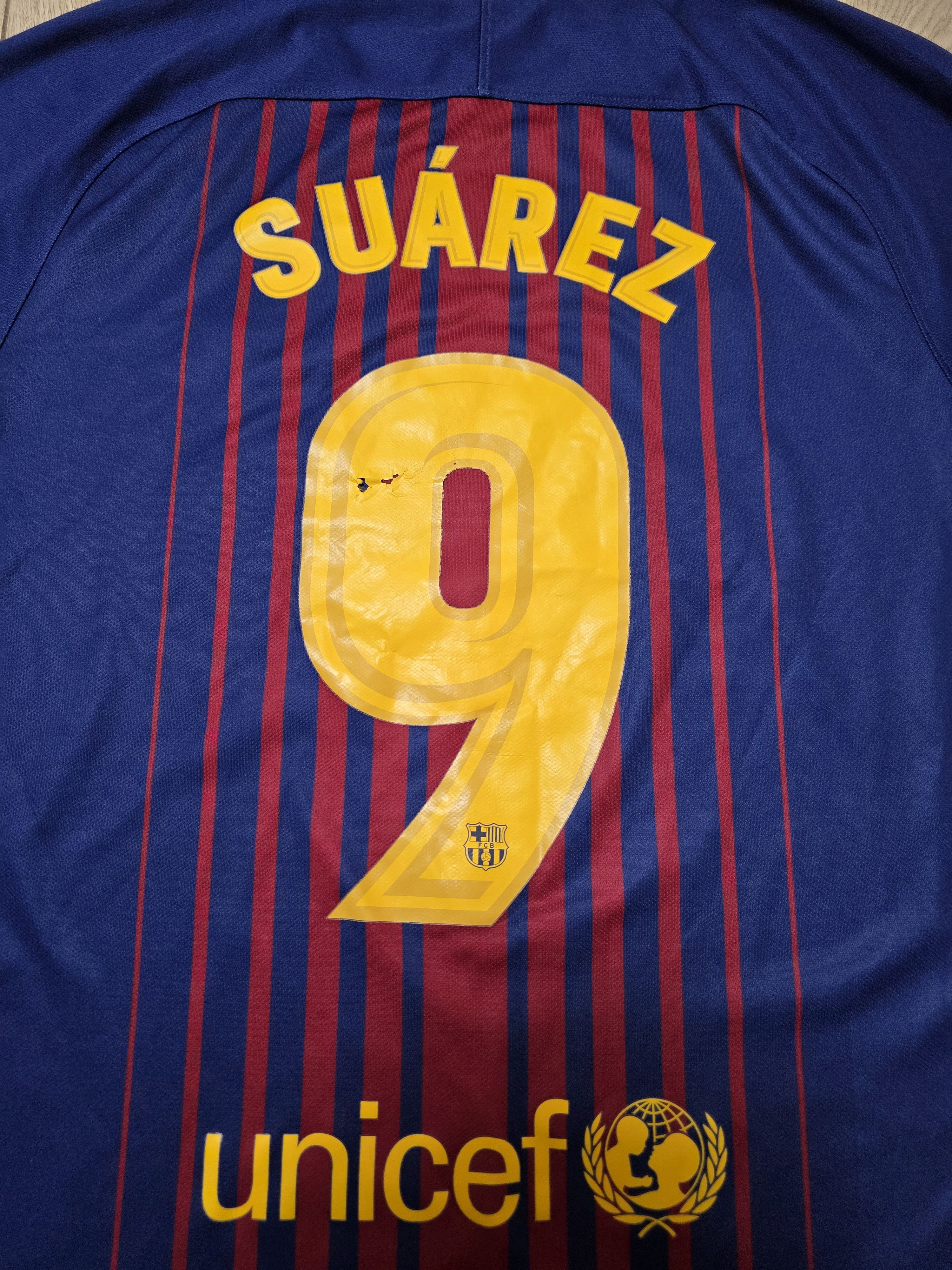 Nike BARCELONA 2016 2017 HOME SUAREZ FOOTBALL SHIRT SOCCER JERSEY Size US M / EU 48-50 / 2 - 4 Thumbnail