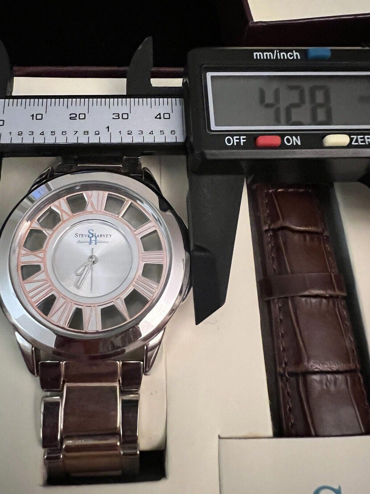 Designer Steve Harvey Watch With Leather Band Working Size ONE SIZE - 3 Thumbnail