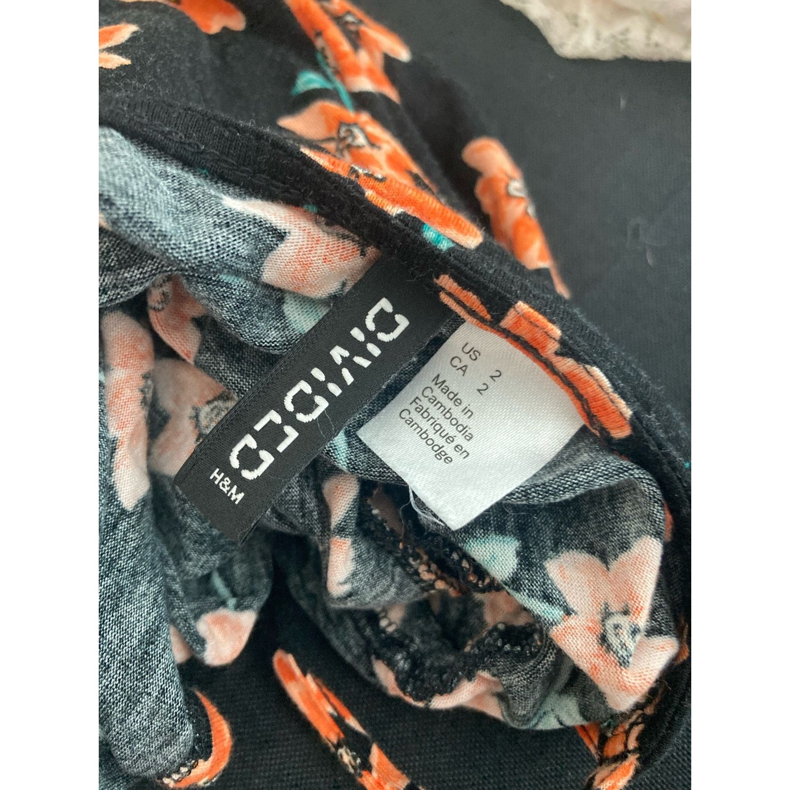 H&M H&M Women's Sleeveless Top Orange Black Size 2 Casual Size XS / US 0-2 / IT 36-38 - 3 Thumbnail