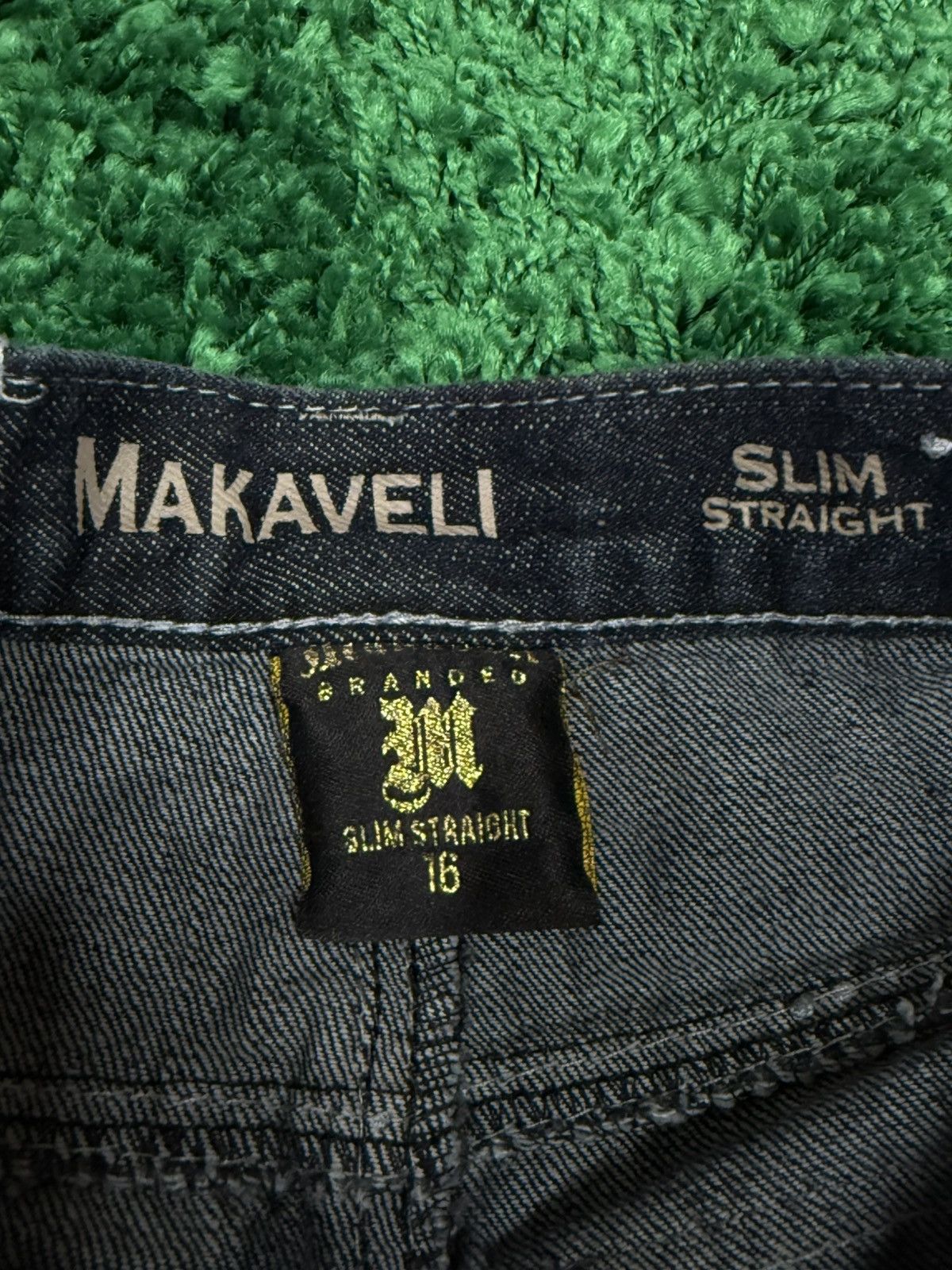 Makaveli Vintage Makaveli Y2K Button Flap Pocket Contrast Denim Jeans Size 38" / US 16 / IT 52 - 6 Thumbnail