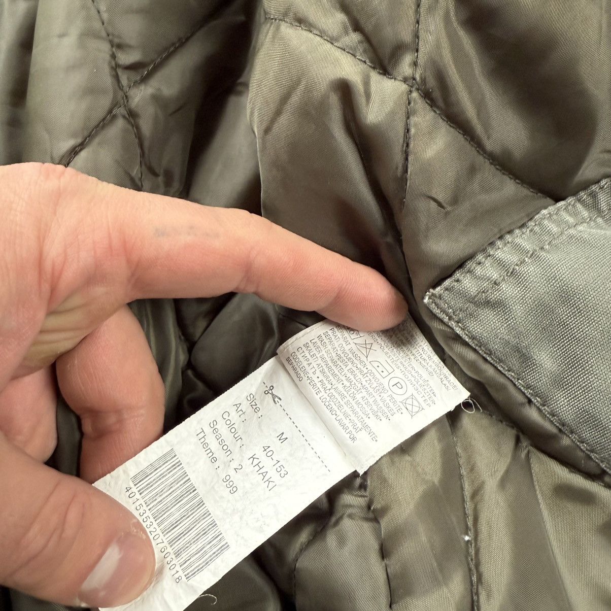 Le Grande Bleu (L.G.B.) Vintage Fishbone Khaki Green Jacket With Faux Fut Hood Size M / US 6-8 / IT 42-44 - 9 Thumbnail