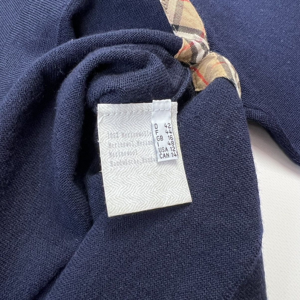 Burberry × Vintage Burberrys vintage merino wool roll neck nova check Size L / US 10 / IT 46 - 6 Thumbnail