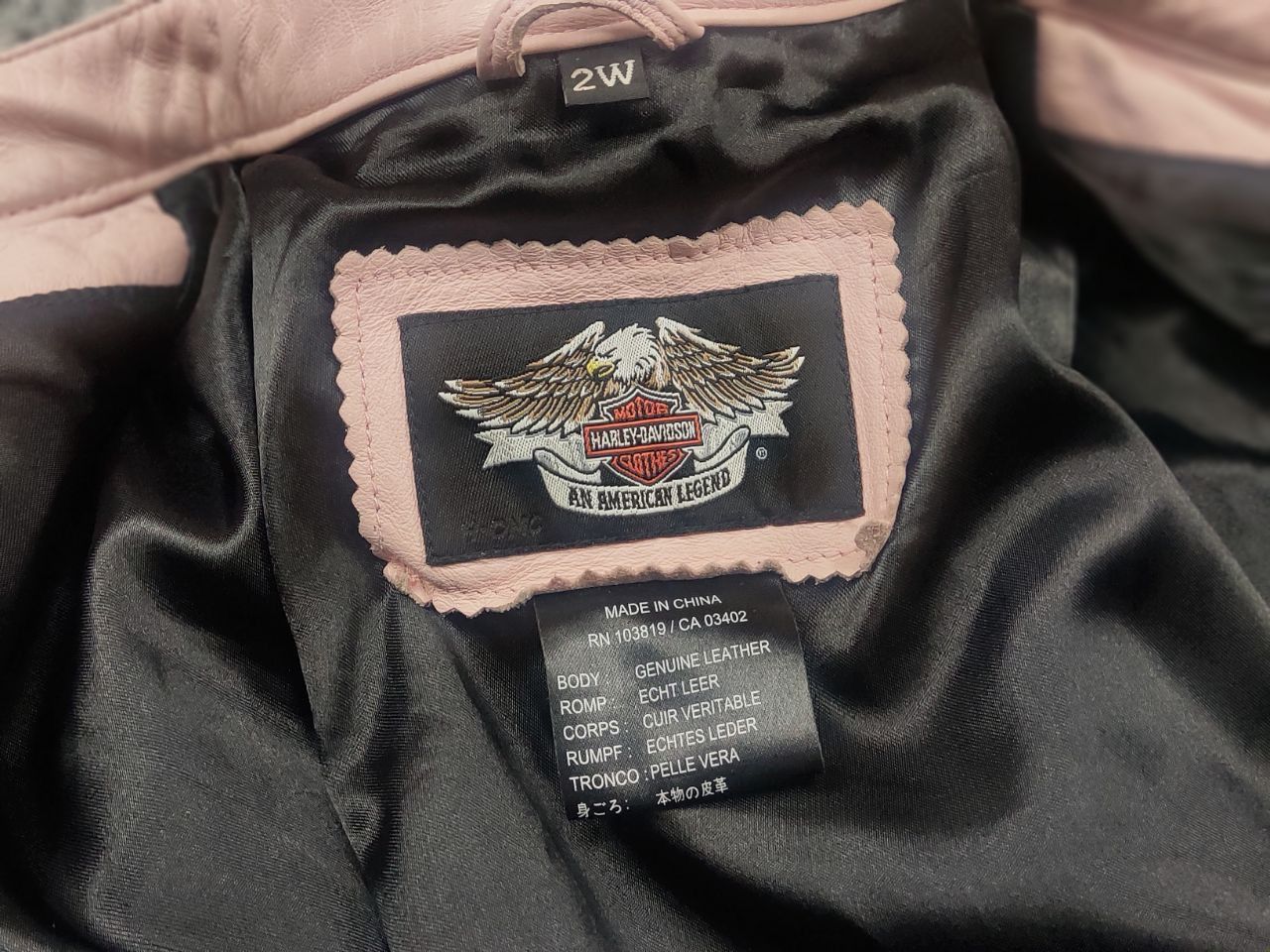 Harley Davidson Harley Davidson Leather Zip Jacket Pink Wings Vintage Y2K Size XXL / US 16-18 / IT 52-54 - 17 Thumbnail