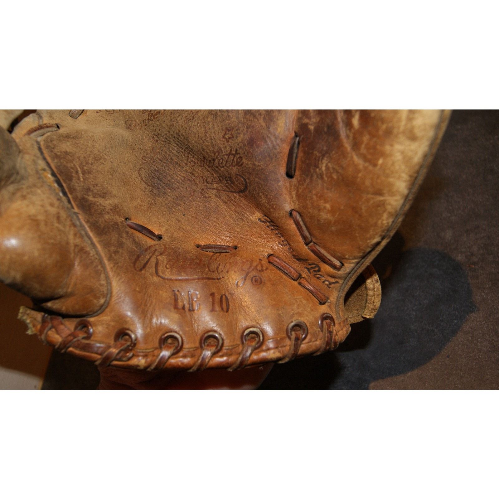 Vintage VTG 1957 Rawlings LB10 Burdette Baseball Glove World Braves Size ONE SIZE - 4 Thumbnail