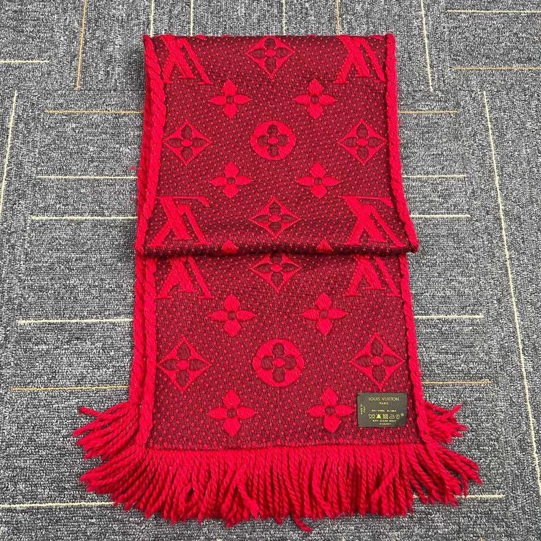 Louis Vuitton Louis Vuitton Fringed Scarf Red-2506 Size ONE SIZE - 3 Thumbnail