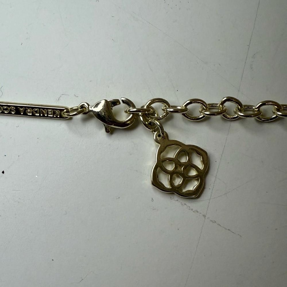 Designer Kendra Scott Elisa Necklace Platinum Drusy Pendant Gold Size ONE SIZE - 5 Thumbnail