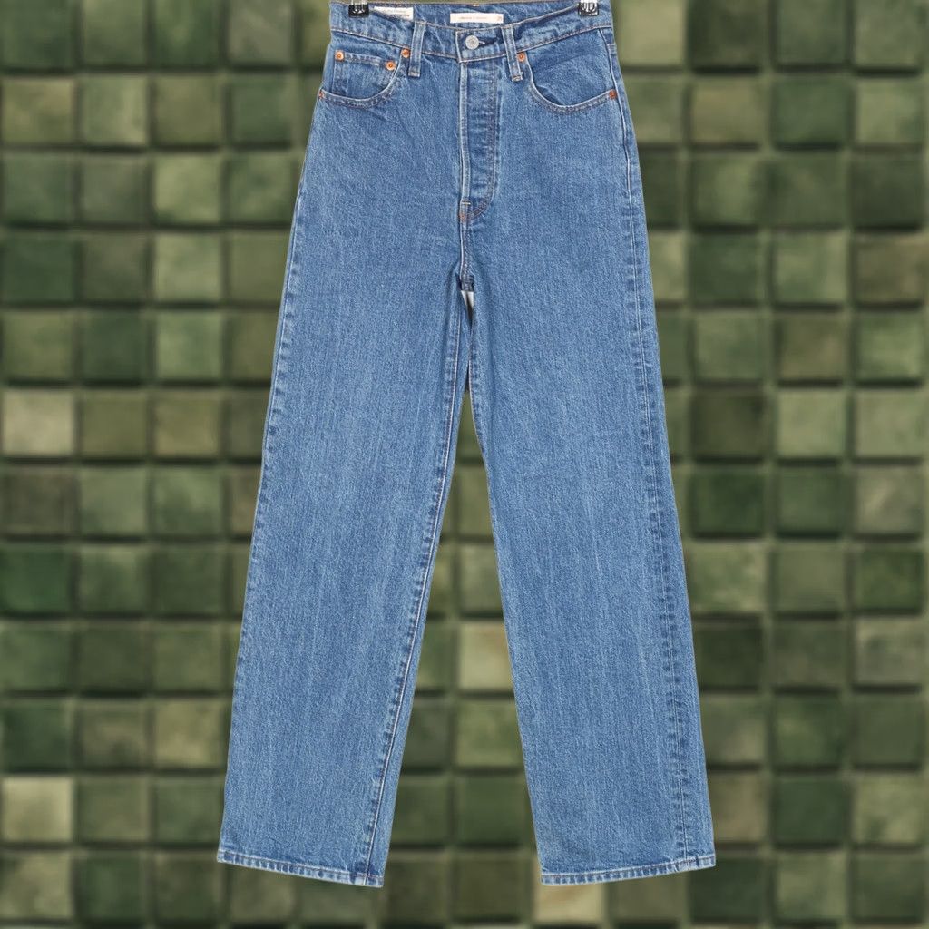 Levi's LEVI’S RIBCAGE STRAIGHT PREMIUM Jeans Women W25 L29 Stretch DZ7568 Size 42" / US 20 - 1 Thumbnail
