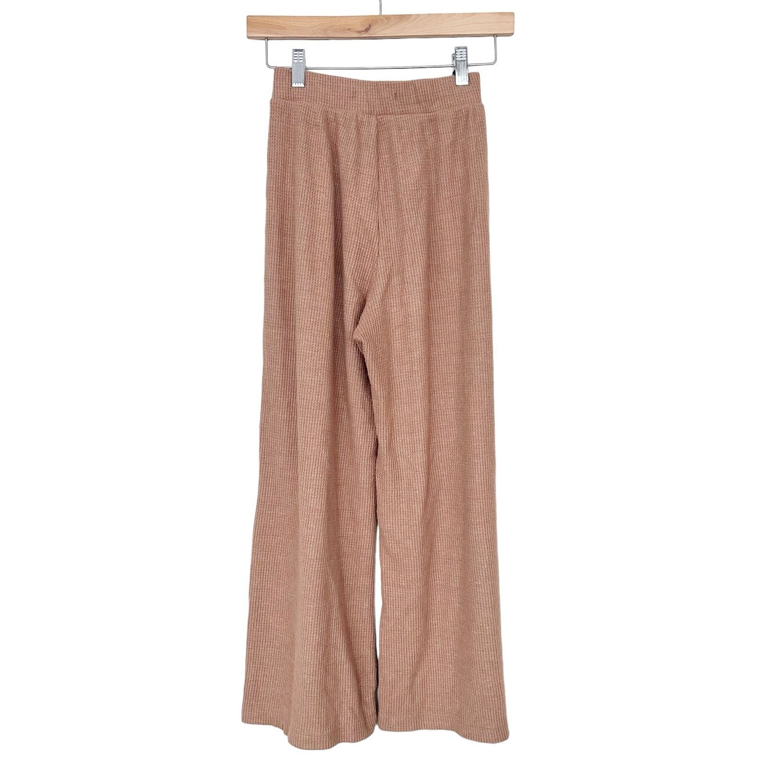 Abercrombie & Fitch Abercrombie Tan Thermal Wide Leg Cropped Pants Sz XS Size 26" / US 2 / IT 38 - 5 Thumbnail