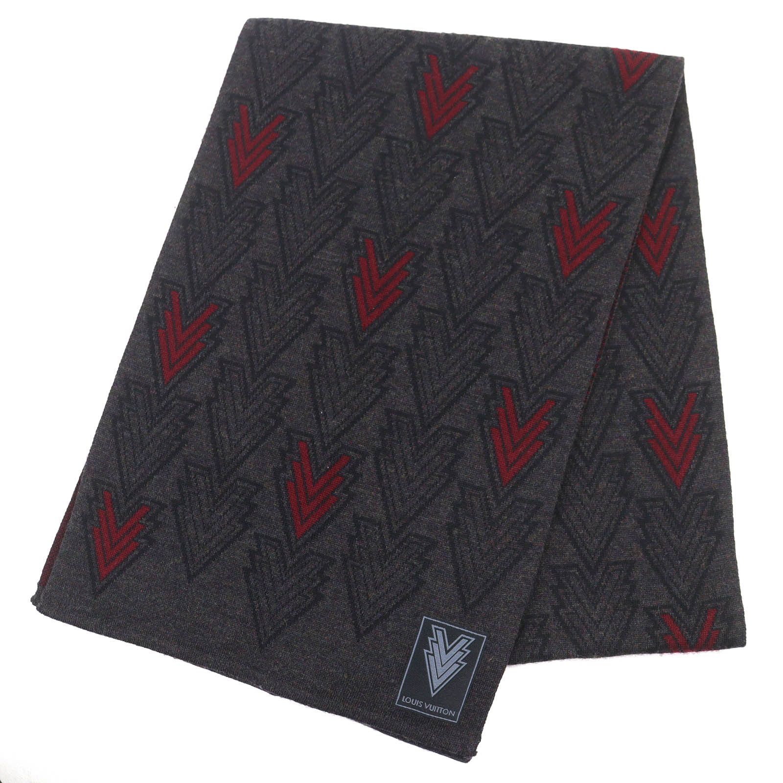 Louis Vuitton Louis Vuitton Louis Vuitton Escharpe Triple V Wool Scarf Textile Scarf M70032 DUTY FREE for USA Size ONE SIZE - 1 Thumbnail