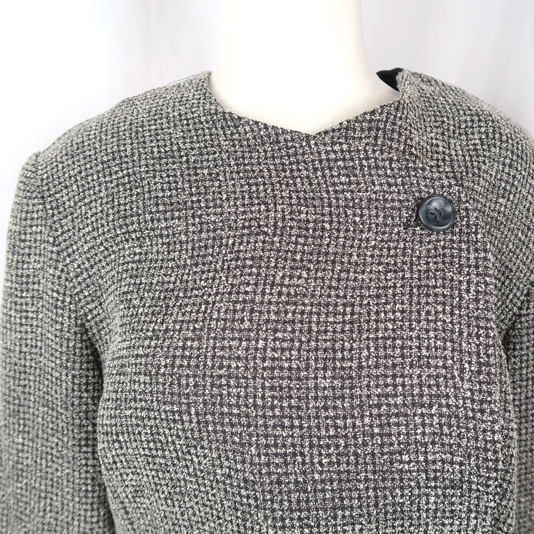 Vintage VINTAGE Connected Blazer Jacket 90s Women Black White Woven Wrap Front Button Tie 16 Mens? Size XXL / US 16-18 / IT 52-54 - 2 Thumbnail