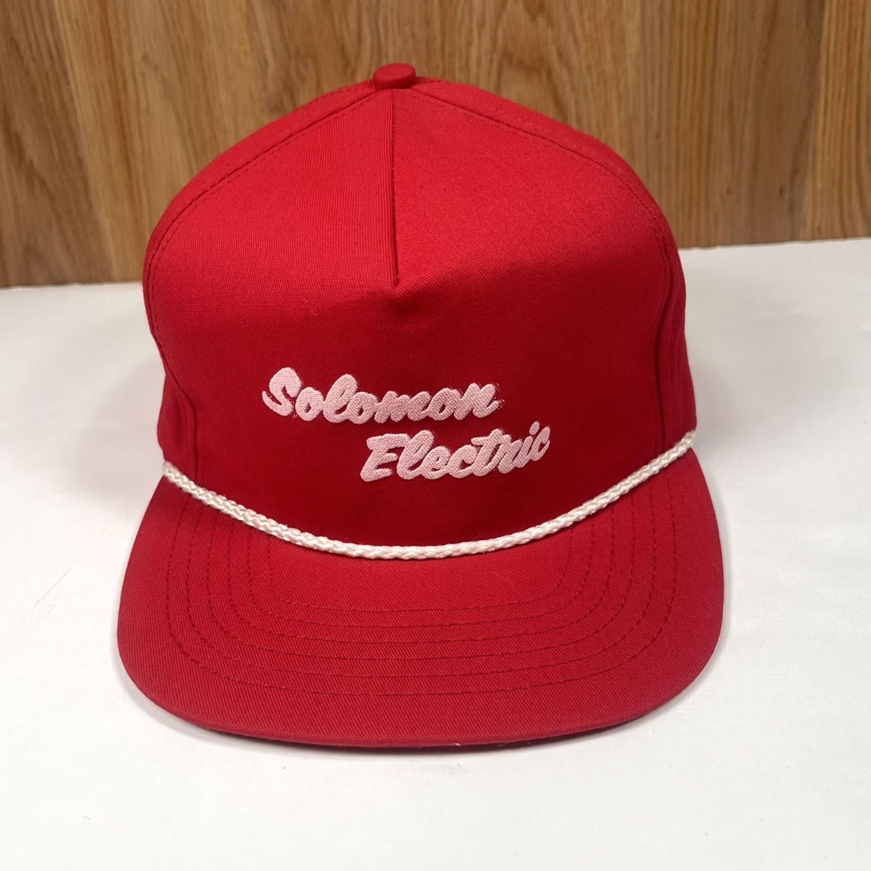 Vintage VINTAGE Identity Headwear Trucker Hat Cap Red Adult Men Adjustable Rope Electric Solomon Electric Rope Adjustable Trucker Hat Red Size ONE SIZE - 2 Thumbnail