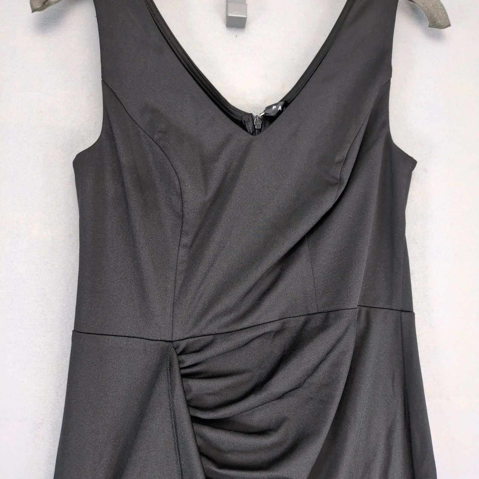 Other NWT Alisa Pan Black Satin Evening Dress Sz M Formal 30" Slit Size M / US 6-8 / IT 42-44 - 8 Thumbnail