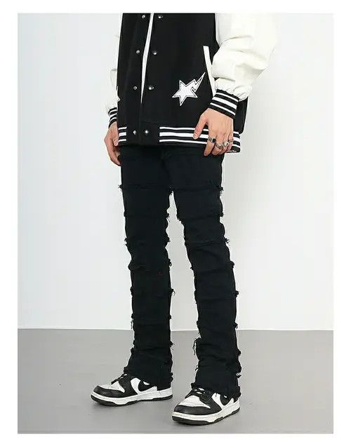VIBE ripped damaged flared stack jeans Size US 30 / EU 46 - 3 Thumbnail