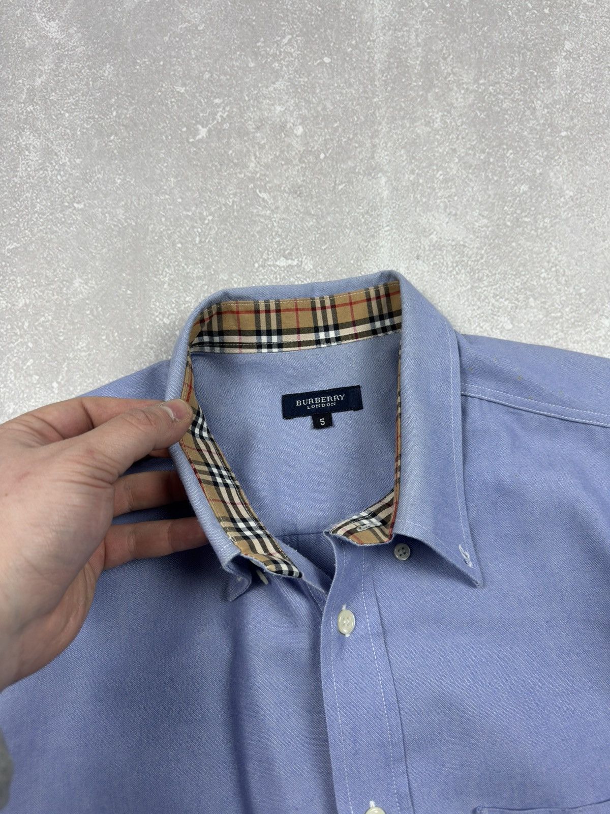 Burberry Vintage Burberry London T-Shirt Nova Check Blue Long Sleeve Size US XXL / EU 58 / 5 - 7 Thumbnail