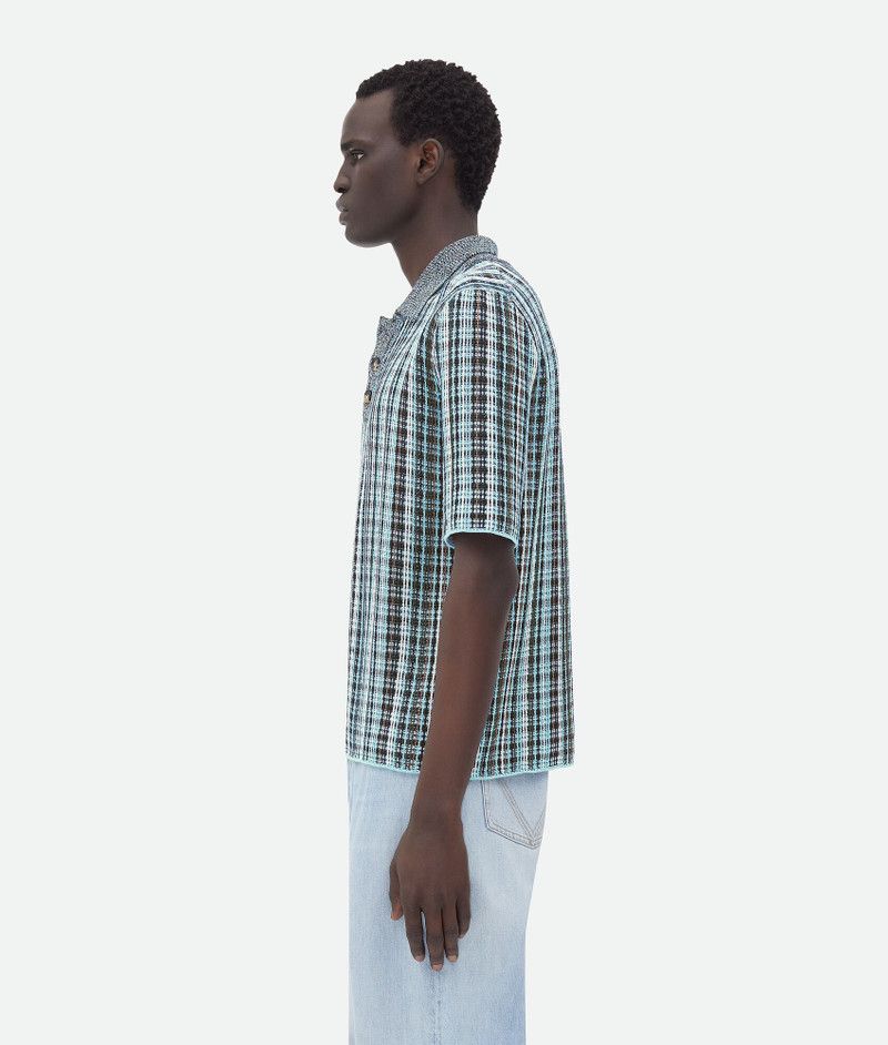 Bottega Veneta o1bcso1str0226 Cotton Viscose Check Polo Shirt in Multicolor Size US XS / EU 42 / 0 - 2 Thumbnail