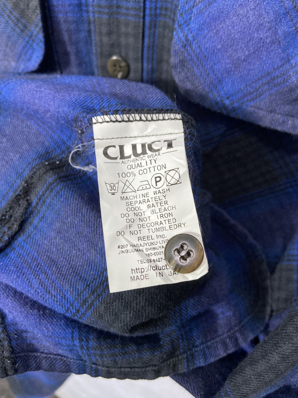 Japanese Brand Cluct Works Plaid Flannel Shirt Blue Grey Size US L / EU 52-54 / 3 - 7 Thumbnail