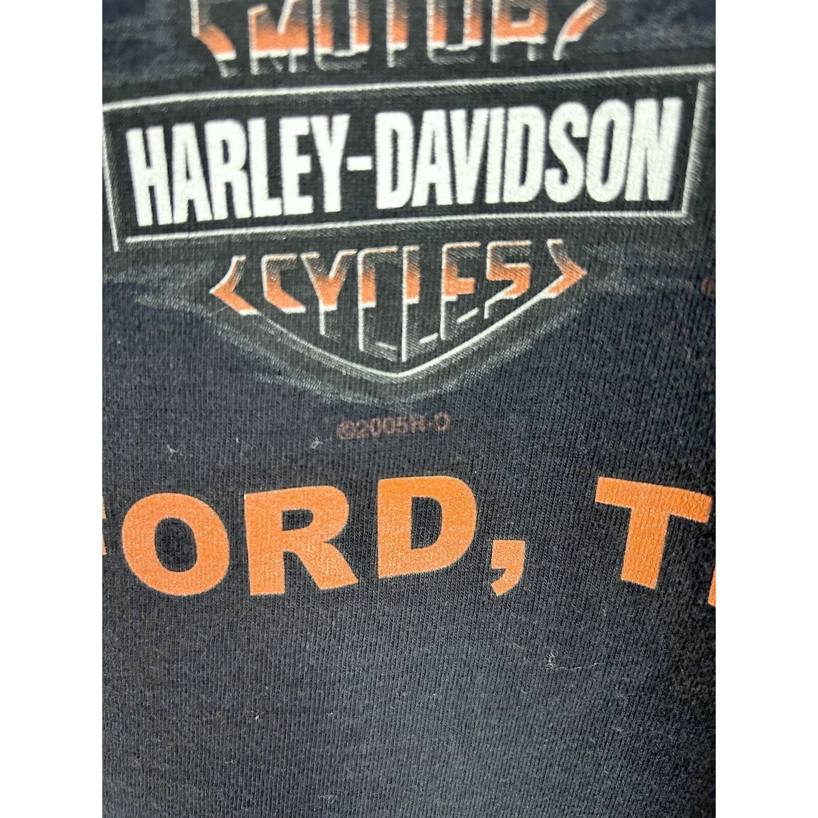 Harley Davidson Harley Davidson Flames Logo XL Shirt Texas Eagle Back Black Size US XL / EU 56 / 4 - 7 Thumbnail
