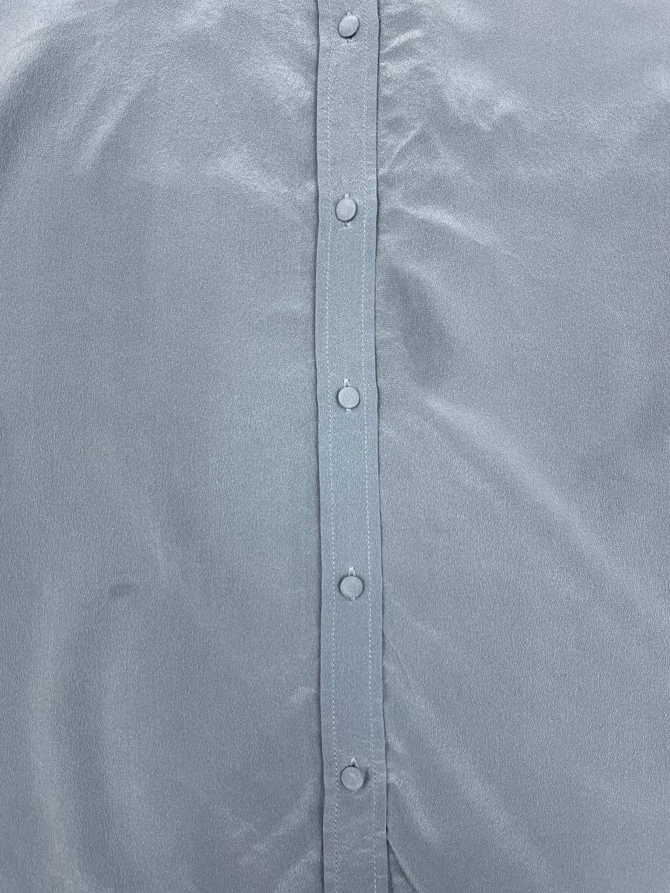 Sezane Sézane Women Blouse Shirt Blue Silk Button Up Long Sleeve Size M / US 6-8 / IT 42-44 - 2 Thumbnail