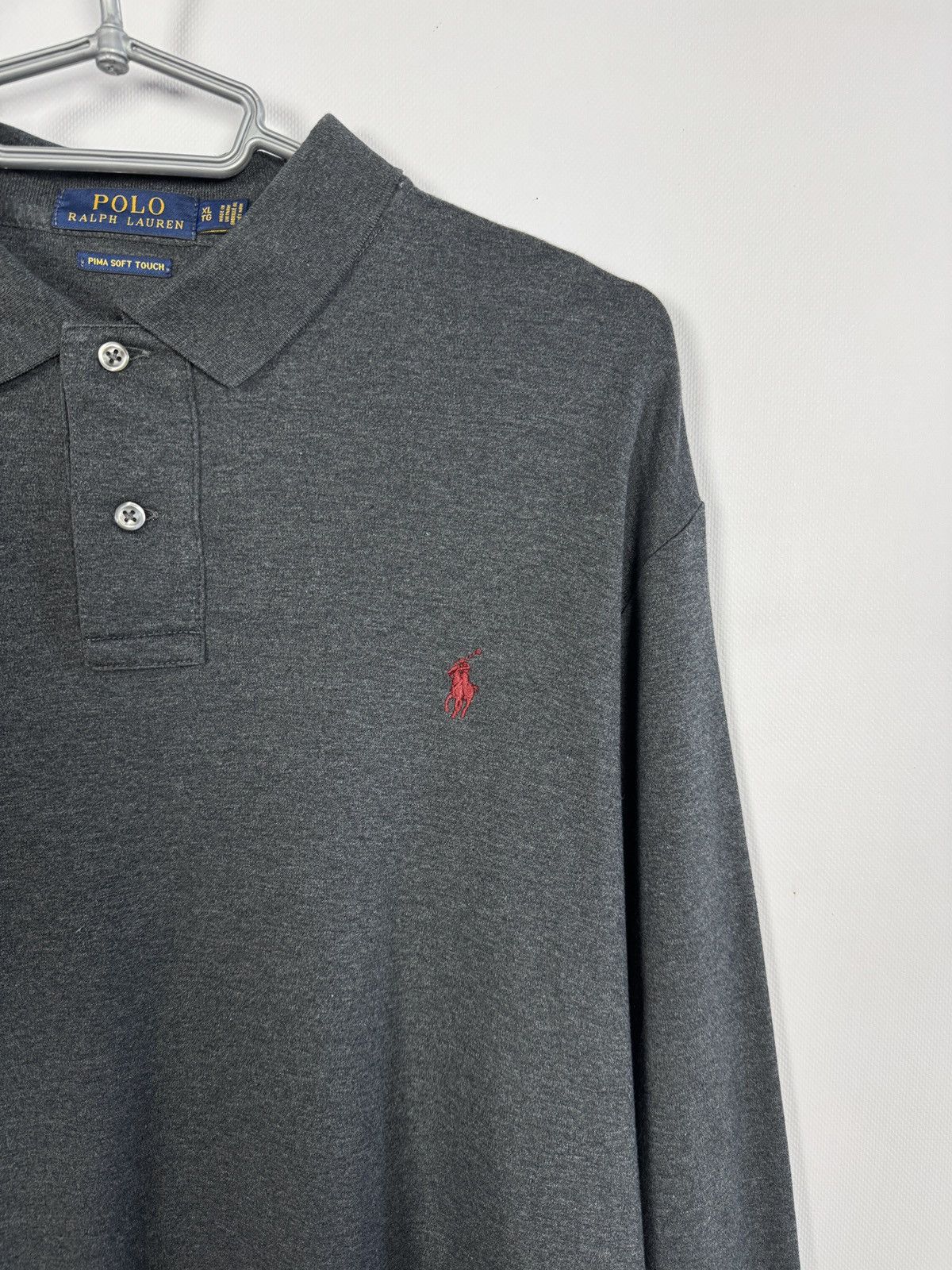 Polo Ralph Lauren Polo Ralph Lauren Pima Soft Touch Long Sleeve Polo Shirt XL Size US XL / EU 56 / 4 - 6 Thumbnail