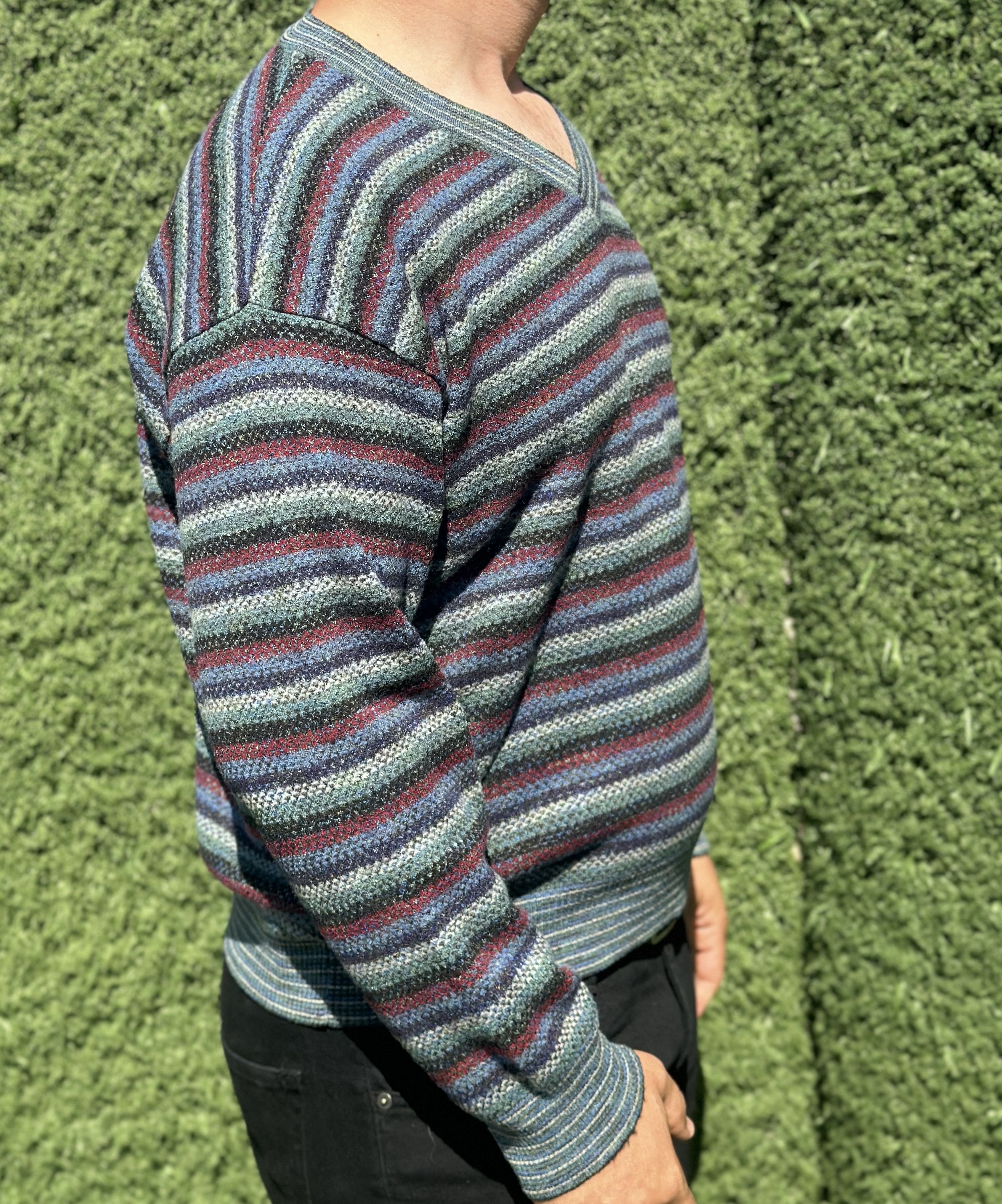 Missoni Missoni Sport Rainbow 3D Striped Pullover Cosby Size 54 L Size US L / EU 52-54 / 3 - 3 Thumbnail