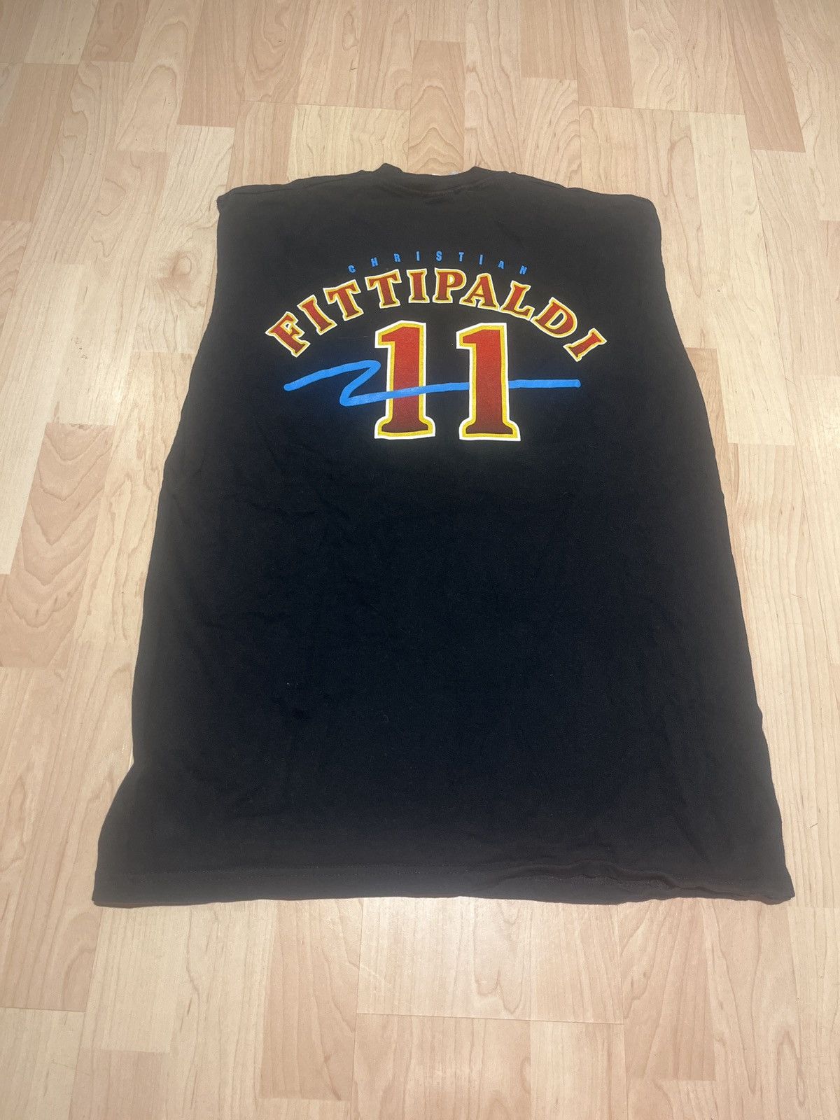NASCAR × Vintage Vintage 90s NASCAR Racing Real Men Wear Black Tee Size US L / EU 52-54 / 3 - 4 Thumbnail
