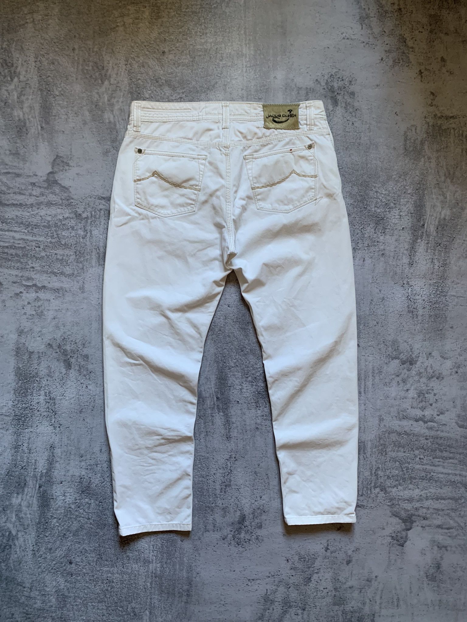 Jacob Cohen Jacob Cohen Pants Men's 35 White Cotton Jeans J688-LOVE Size US 35 - 7 Thumbnail