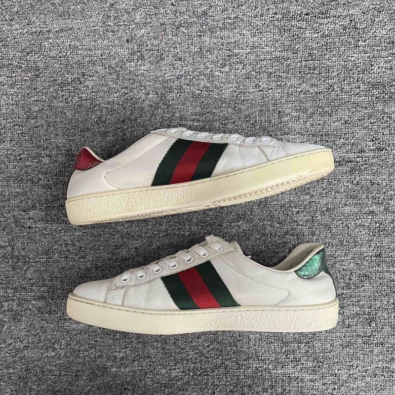 Gucci Gucci Ace White Leather Low-Top Sneakers -2508 Size US 7.5 / EU 40-41 - 4 Thumbnail