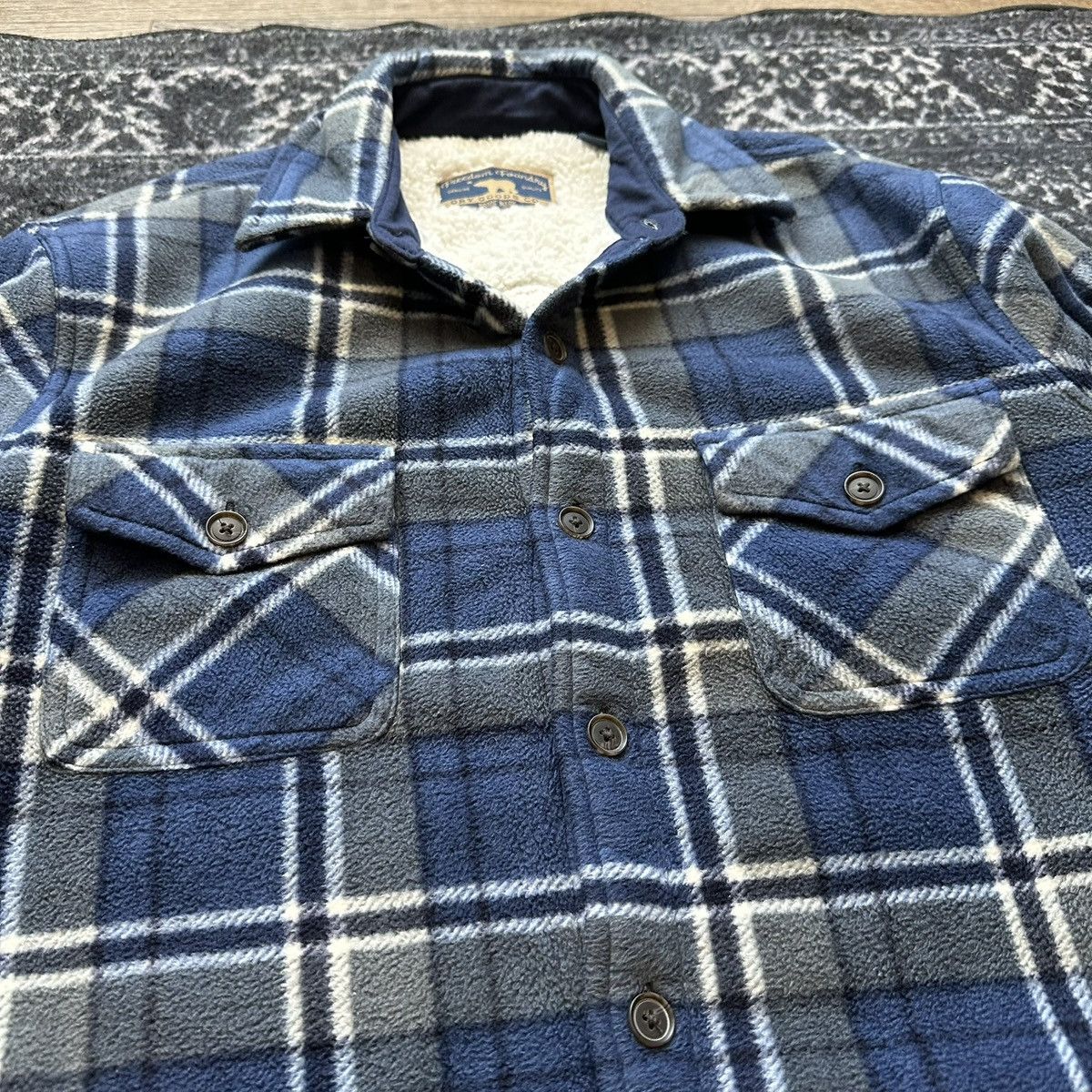 Other Vintage Blue Wool Thick Flannel Size US M / EU 48-50 / 2 - 2 Thumbnail
