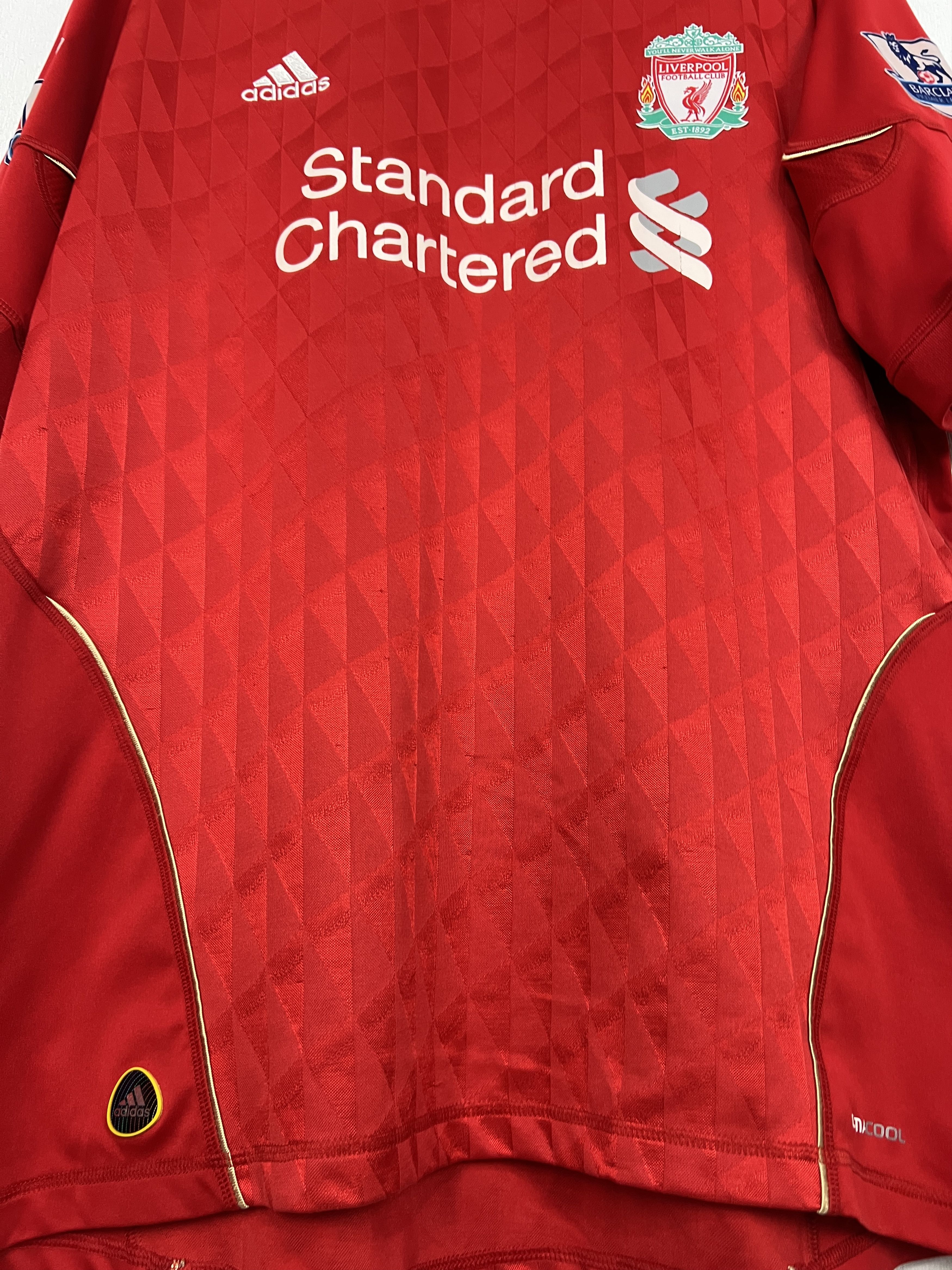 Adidas Liverpool Home football shirt 2010 Soccer Adidas #3 Enrique Size US XL / EU 56 / 4 - 11 Thumbnail