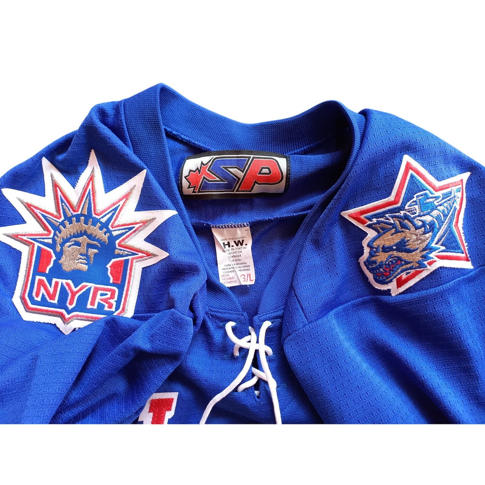 Ccm × NHL Hartford Wolf Pack 2000s SP jersey L Rangers AHL hockey vtg Size US L / EU 52-54 / 3 - 3 Thumbnail