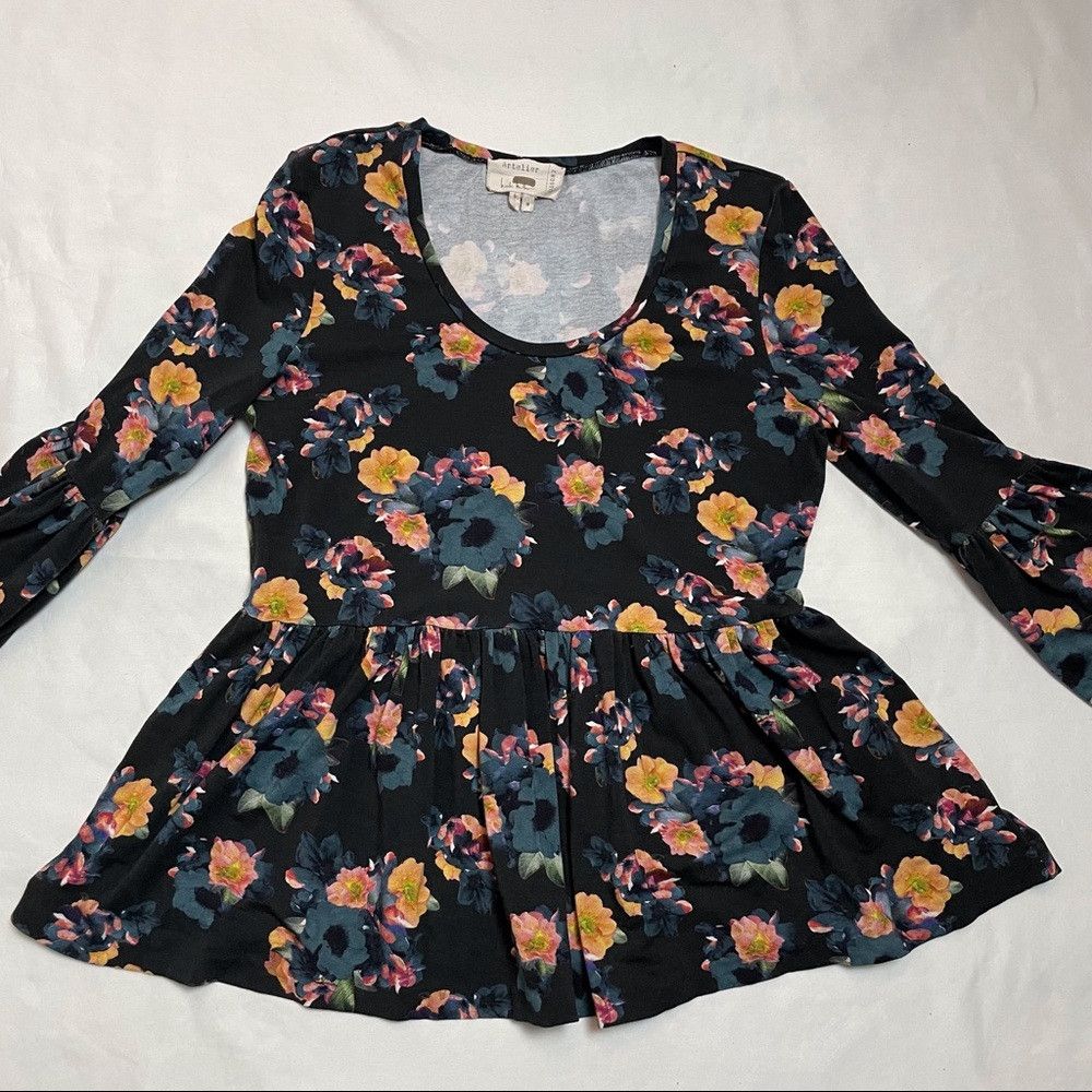 Nicole Miller Artelier Nicole Miller Vintage Floral Bell Sleeve Top Size Size M / US 6-8 / IT 42-44 - 6 Thumbnail