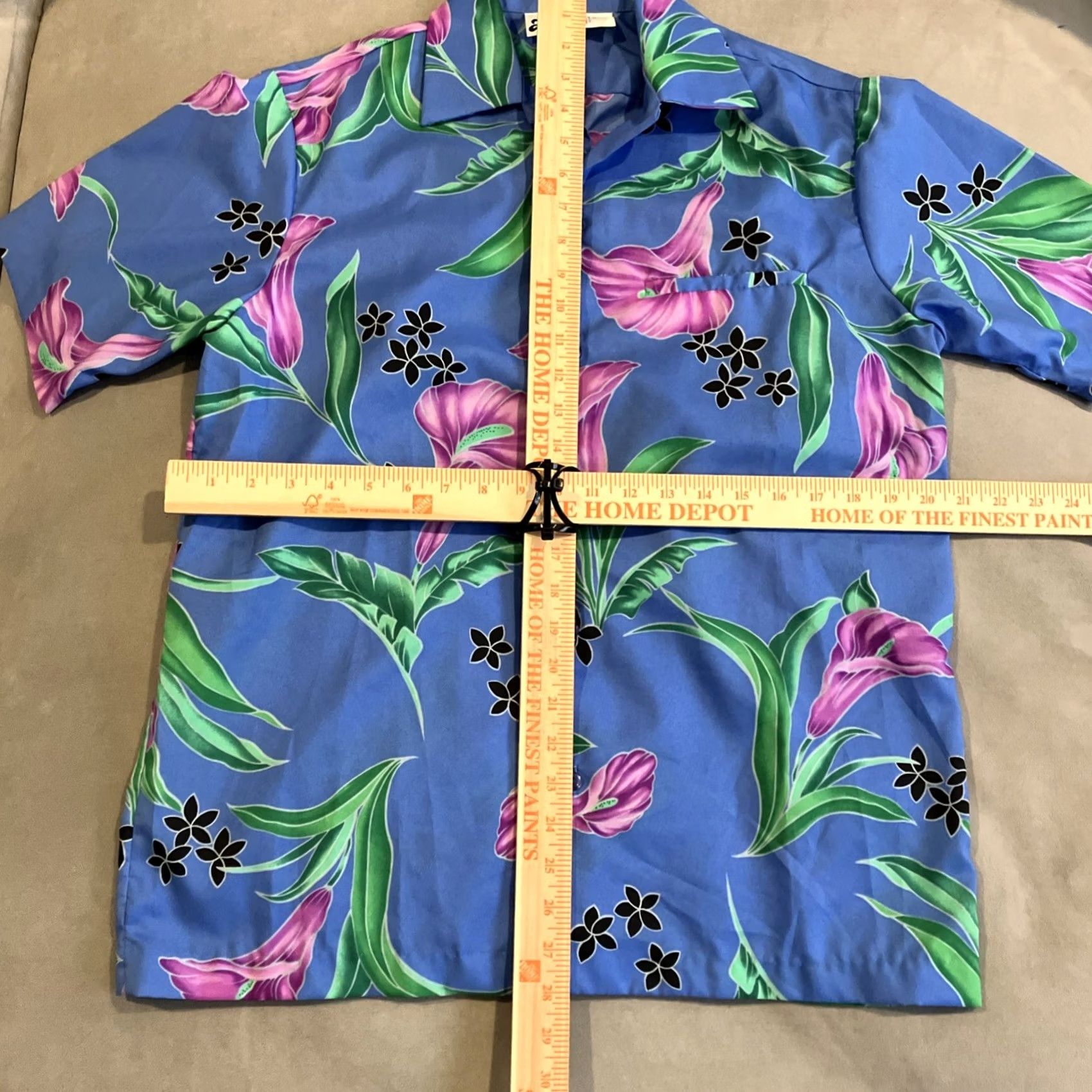 Hilo Hattie VINTAGE Hilo Hattie Blue Floral Hawaiian Aloha Shirt Calla Lily Medium Size US M / EU 48-50 / 2 - 5 Thumbnail