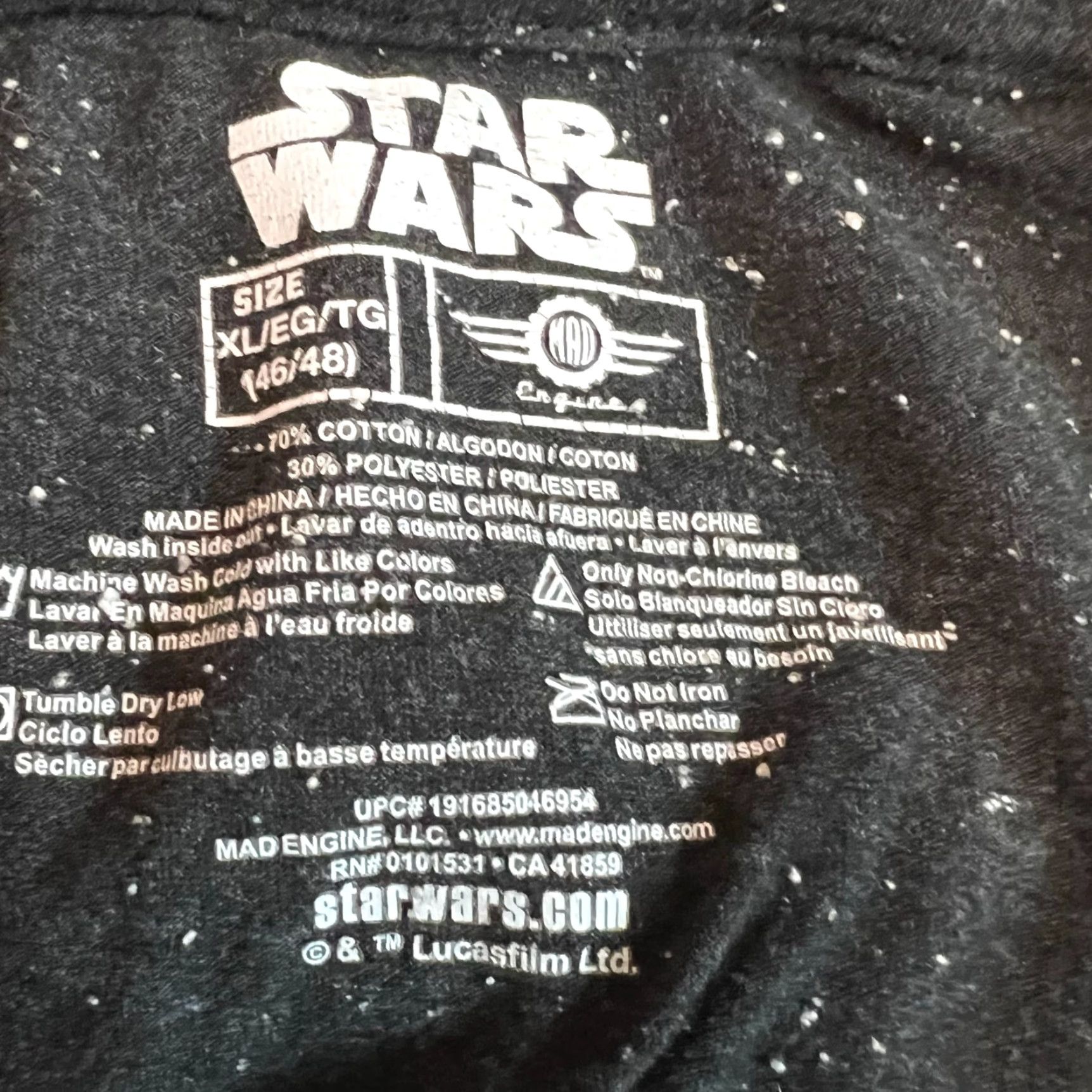 Star Wars Star Wars The Last Jedi Shirt Size XL Adult Black Graphic Tee Size US XL / EU 56 / 4 - 4 Thumbnail