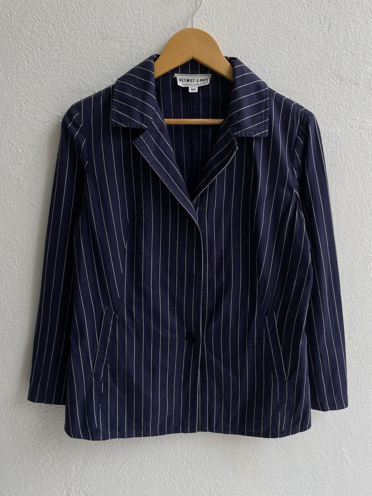 Helmut Lang Vintage 90's Helmut Lang Pinstripe Blazzer Size M / US 6-8 / IT 42-44 - 2 Thumbnail