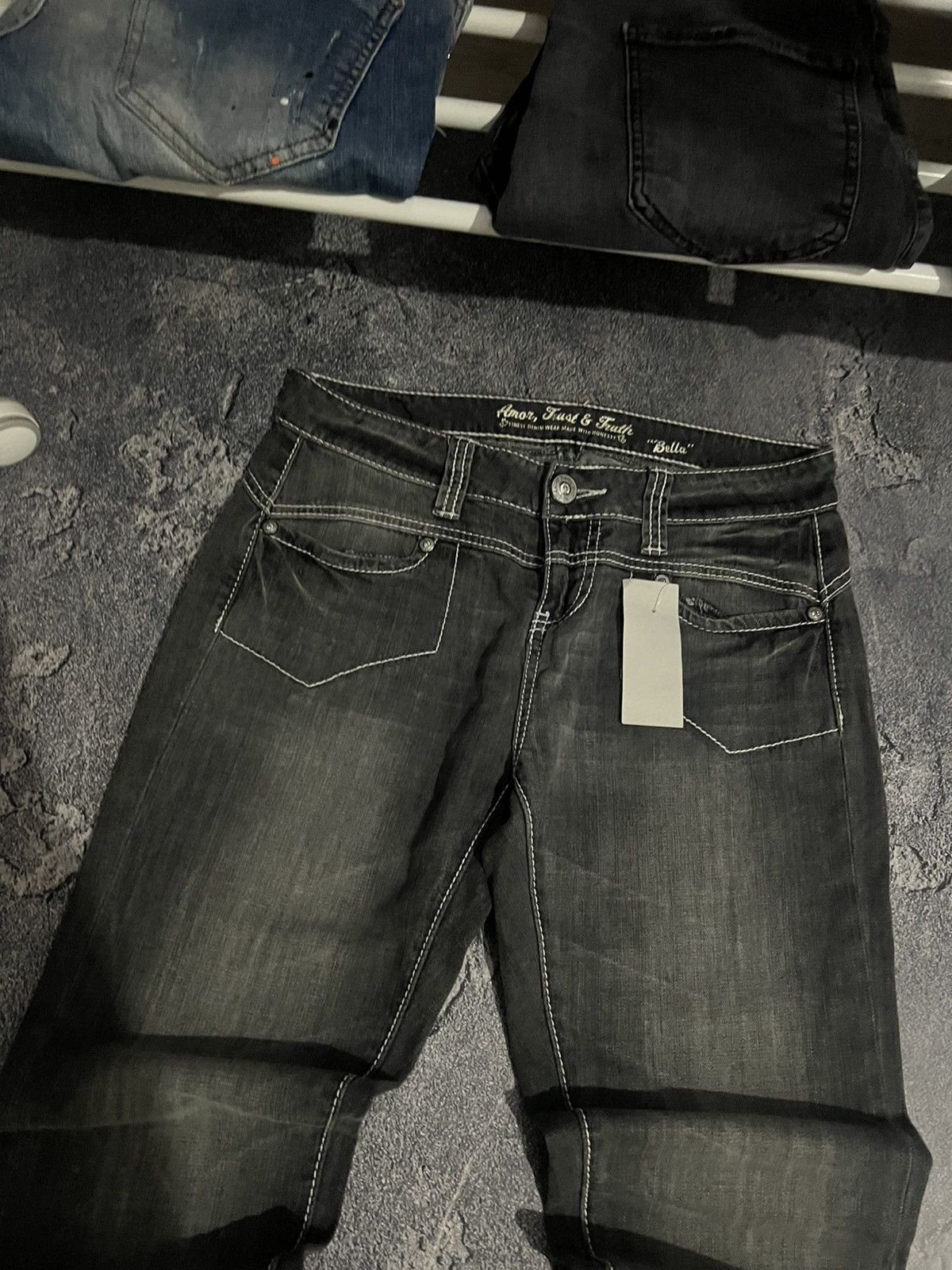 Japanese Brand Washed Japanese Archive Old Sckool Vibe Gray Jeans Size US 30 / EU 46 - 2 Thumbnail