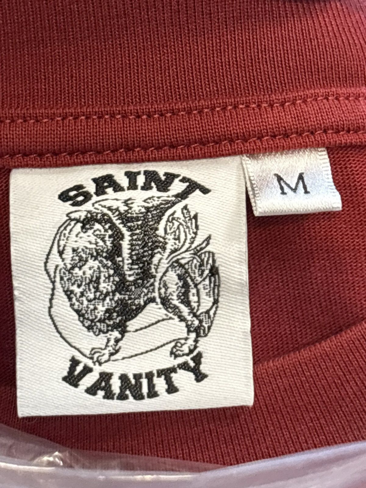 Saint Vanity Saint Vanity "Griffin" Burgundy T-Shirt size M Size US M / EU 48-50 / 2 - 2 Thumbnail