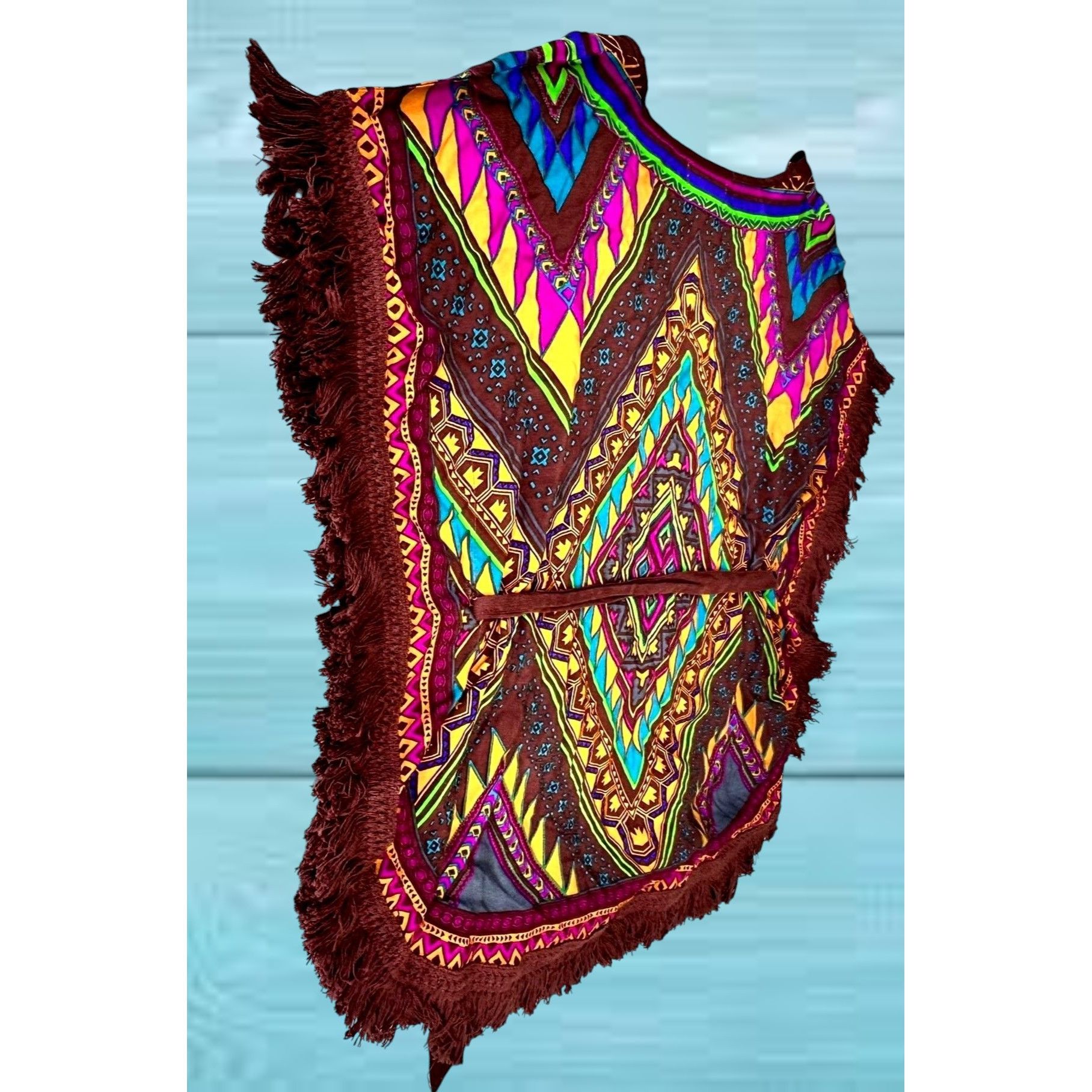Vintage Vintage Flying Tomato Kimono Fringed Top Small Boho Tribal Size S / US 4 / IT 40 - 4 Thumbnail