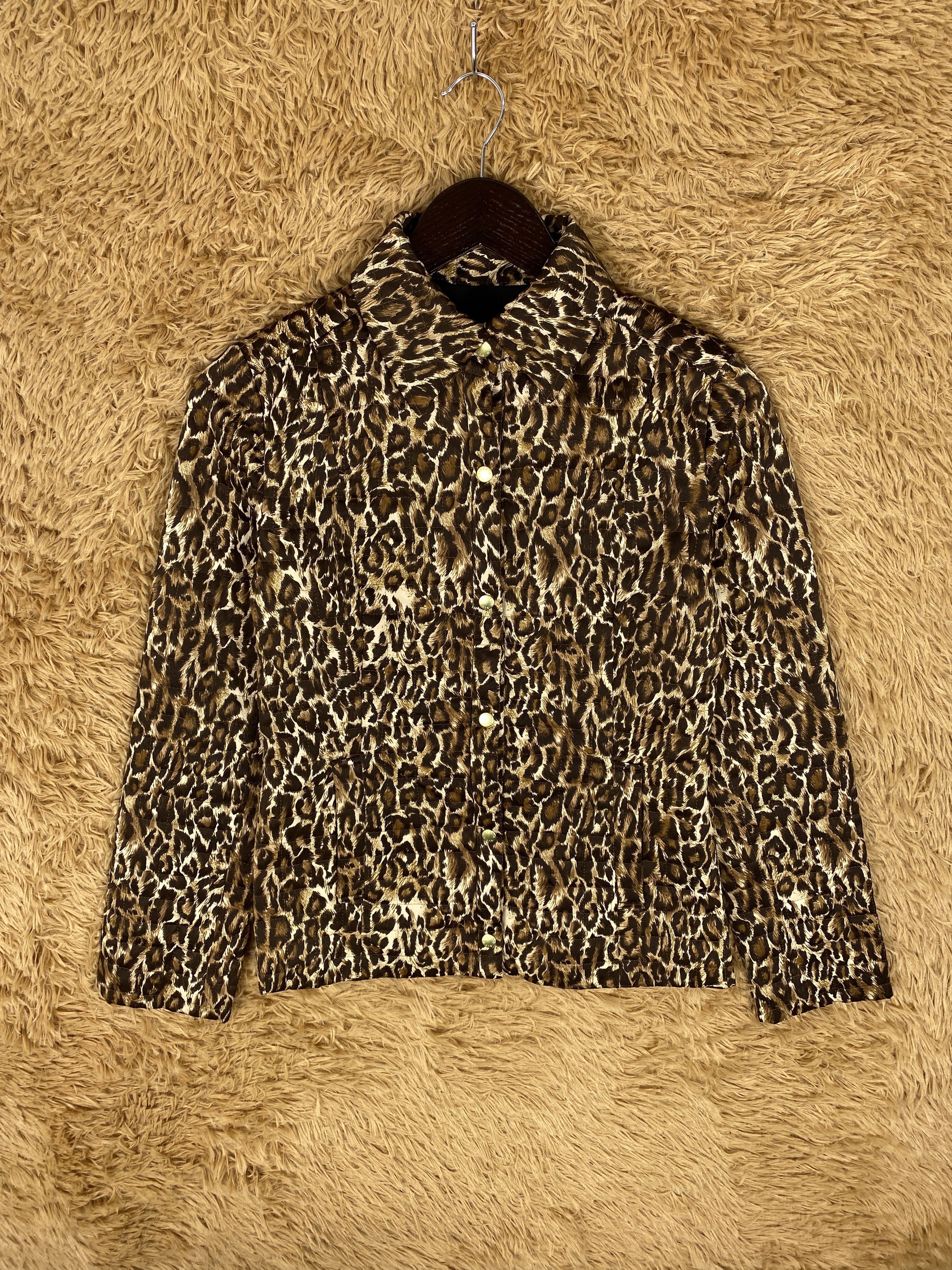 Japanese Brand Vintage Viaggio Blu Leopard Art Jacket J2334 Size S / US 4 / IT 40 - 1 Thumbnail