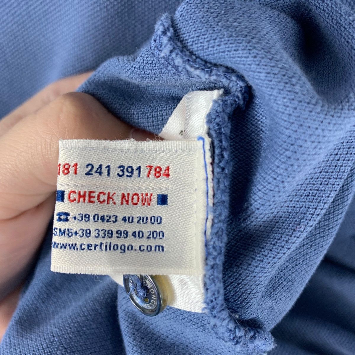 Moncler MONCLER blue polo tee Size US S / EU 44-46 / 1 - 11 Thumbnail
