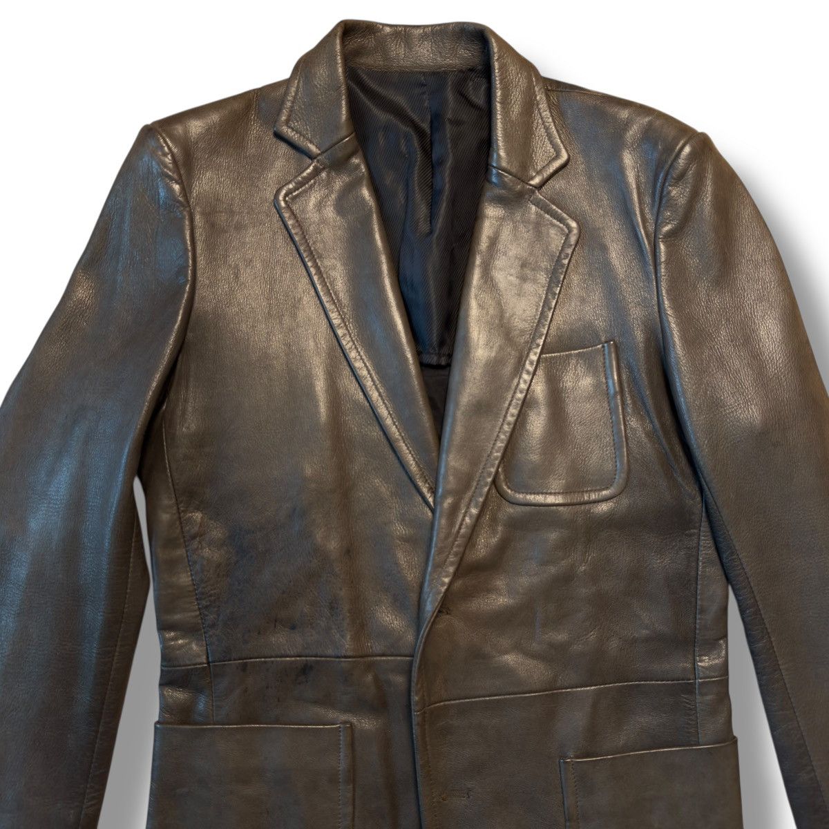 Maison Margiela AW2005 Maison Margiela Leather Blazer Jacket Size US M / EU 48-50 / 2 - 7 Thumbnail