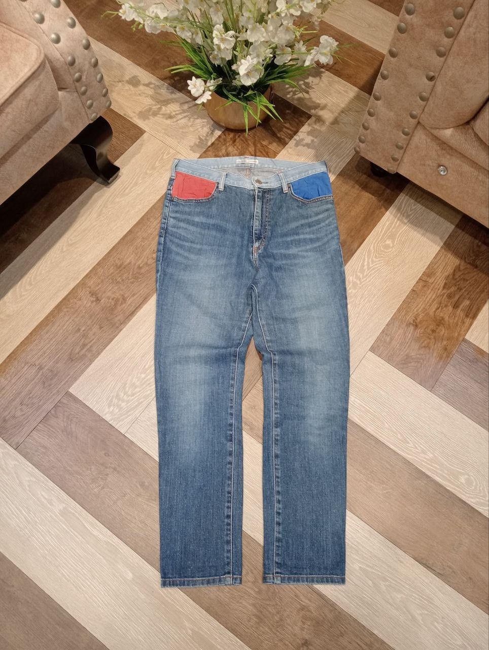 Tsumori Chisato VINTAGE TSUMORI CHISATO ISSEY MIYAKE BLUE DENIM PANTS Size US 30 / EU 46 - 1 Thumbnail