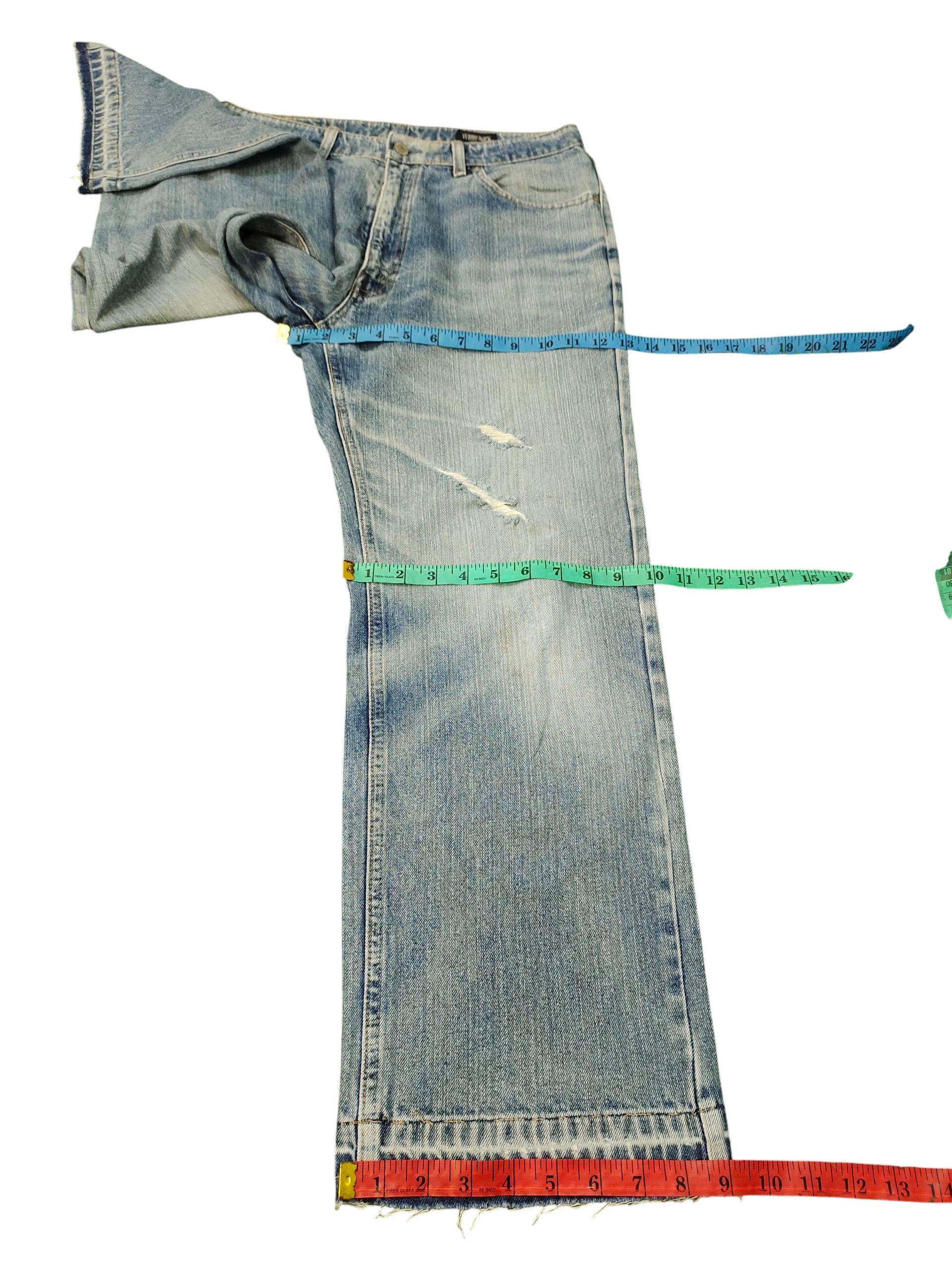 Comme des Garcons × Undercover Vintage Woodduck Japan Clawmark Distress Faded Denim Jeans Size US 32 / EU 48 - 16 Thumbnail