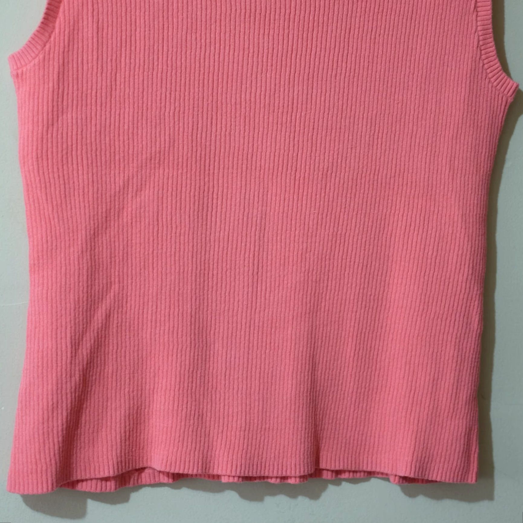 Vintage Christopher & Banks Sweater Sleeveless 100% Cotton Pink Women's L #H-10 Size L / US 10 / IT 46 - 6 Thumbnail